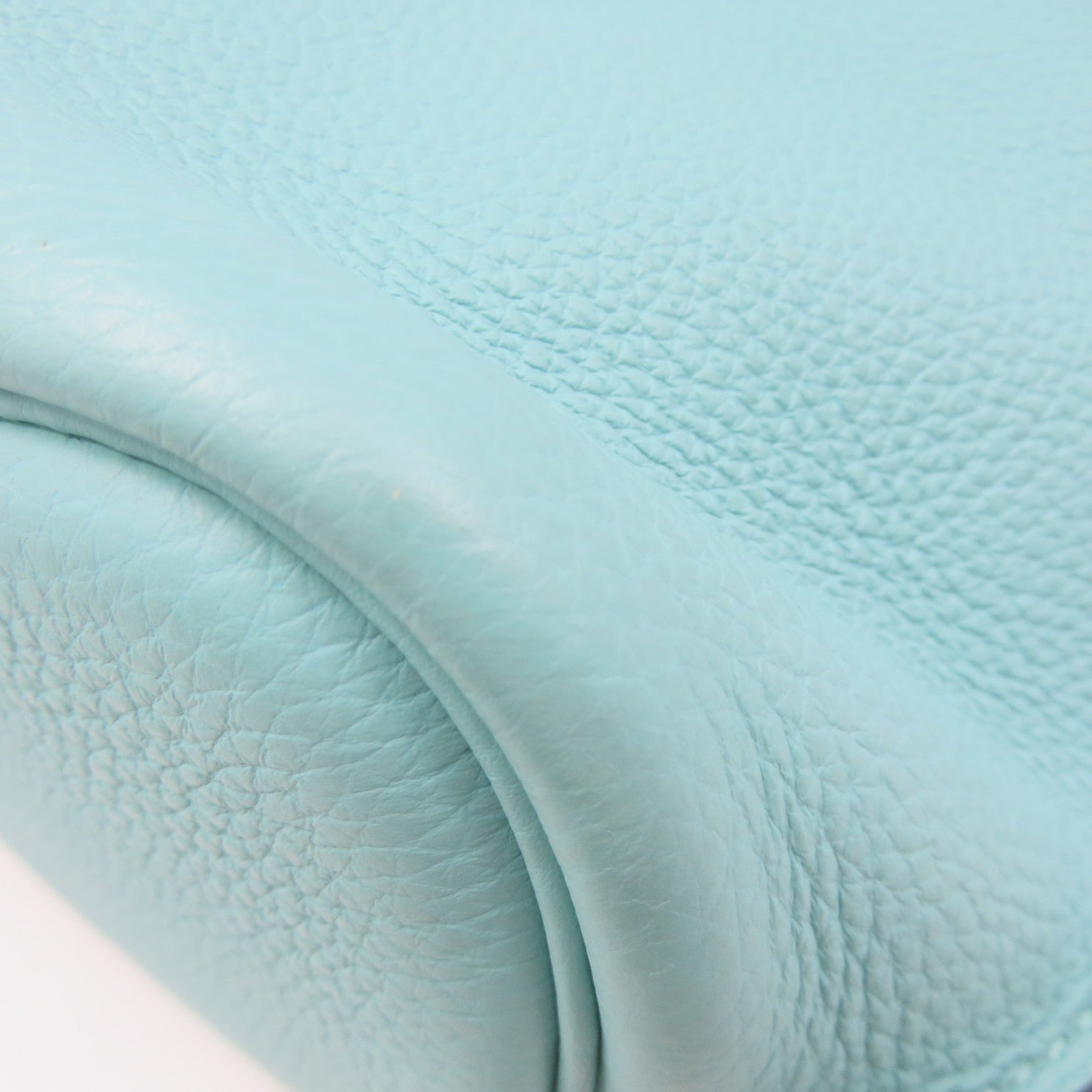 HERMES Clemence皮革So Kelly22 Shoulder Bag銀扣肩背袋3P淺藍色
