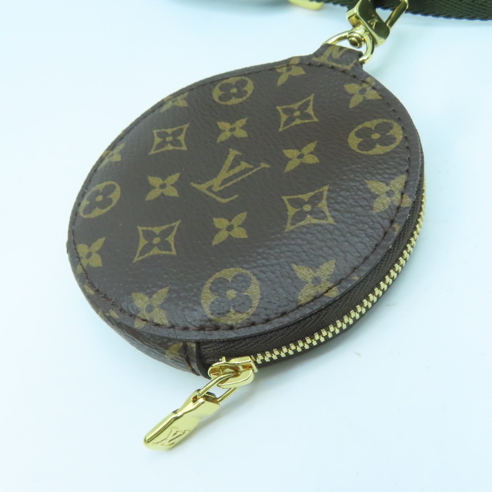 LOUIS VUITTON Monogram Multi Pochette Accessories Gold Buckle Shoulder Bag Brown
