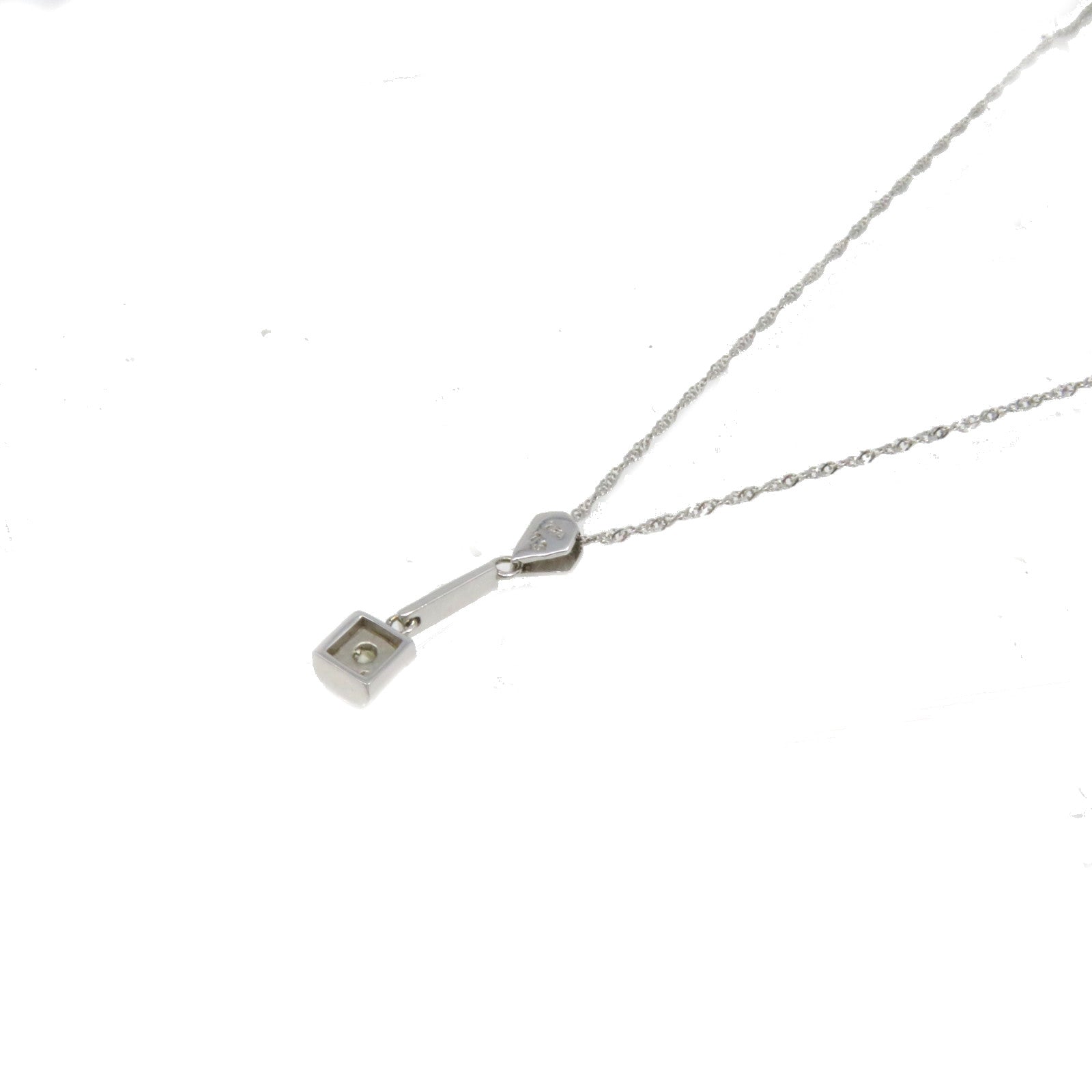 JEWELRY 18K白金/0.13ct钻石Diamond Necklace项链