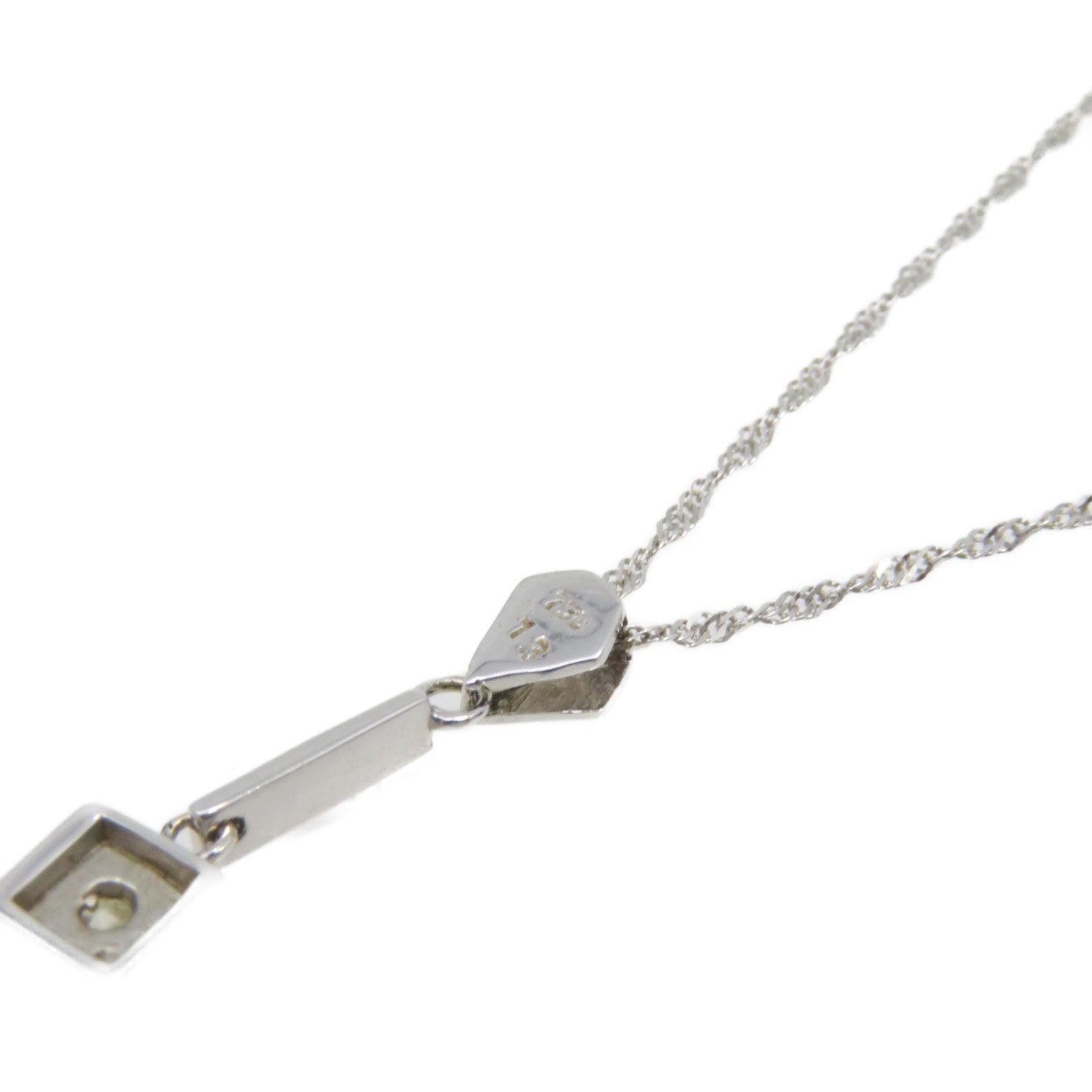 JEWELRY 18K白金/0.13ct钻石Diamond Necklace项链