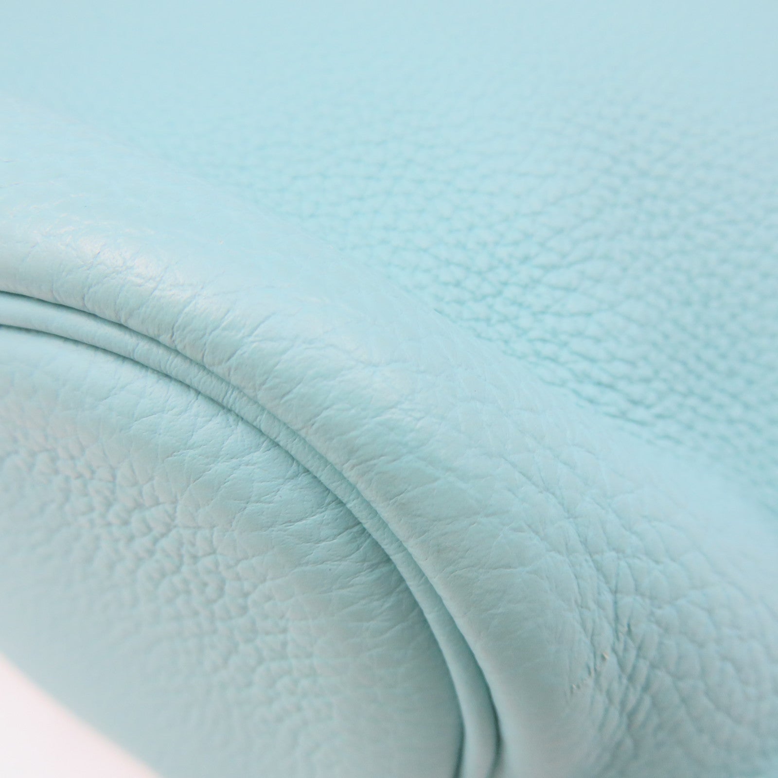 HERMES Clemence皮革So Kelly22 Shoulder Bag銀扣肩背袋3P淺藍色