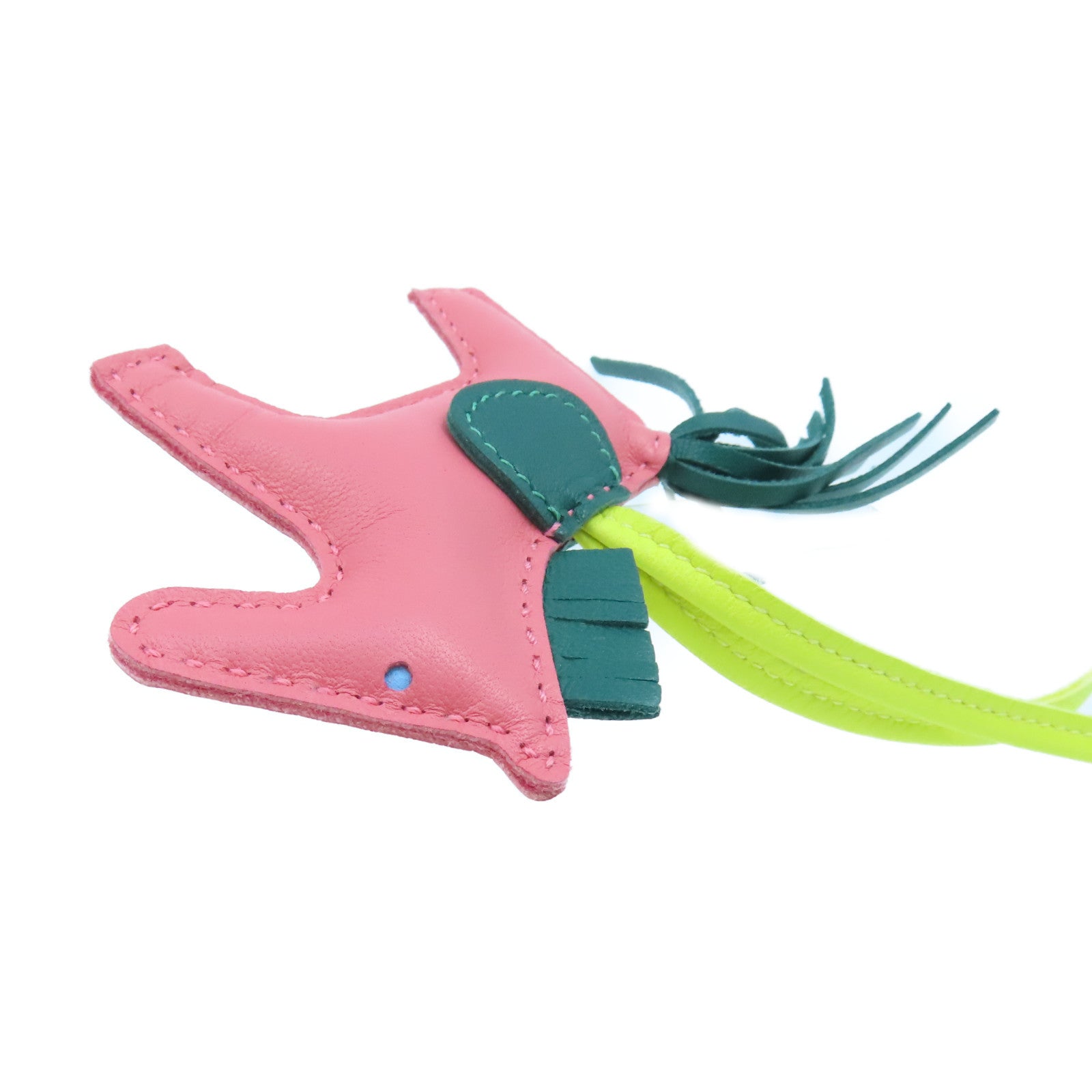 HERMES Swift皮革Rodeo PM Charm挂饰8W/Lime/Green/粉红色/绿色/黄色