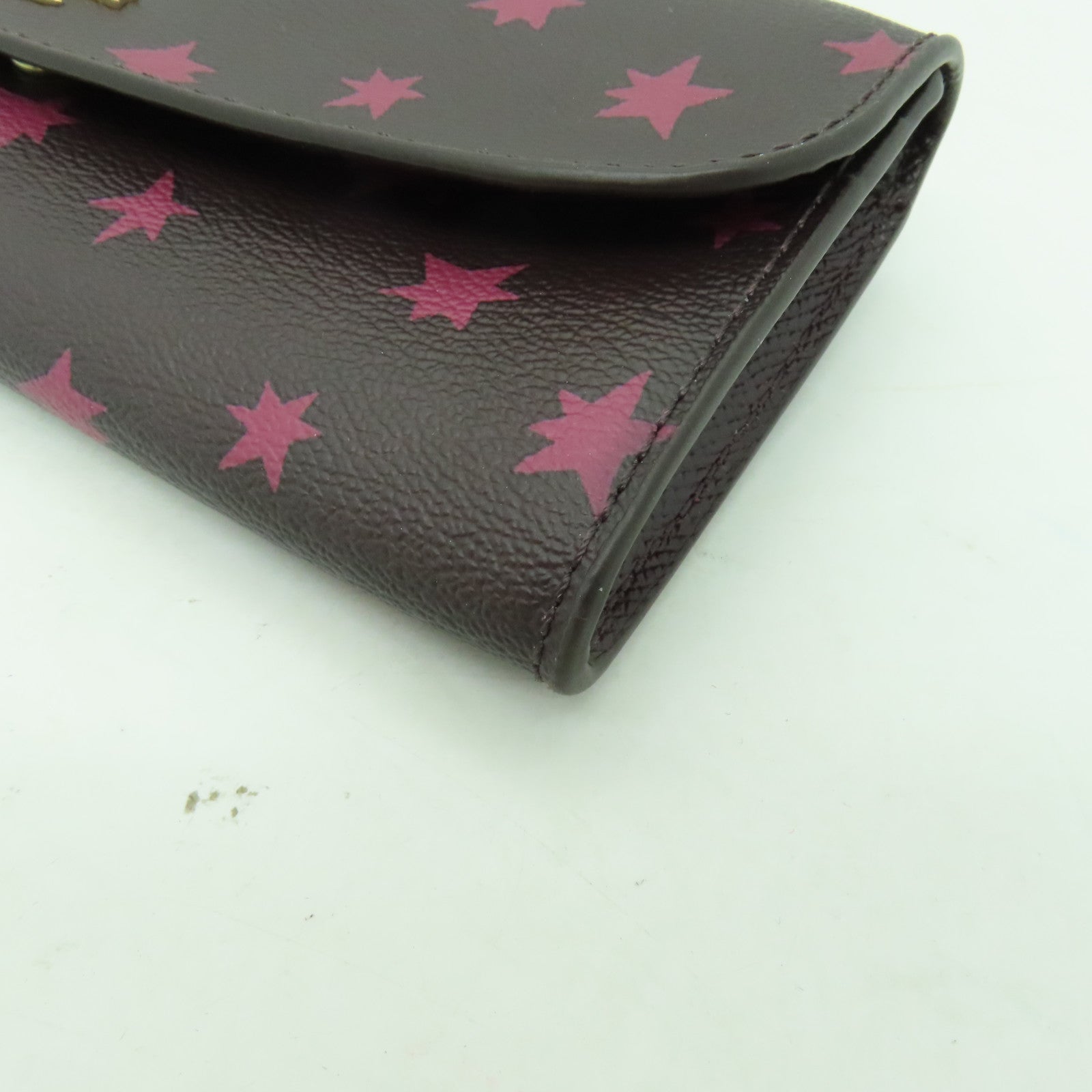 COACH 塗層帆布Long Wallet金扣長錢包紫色