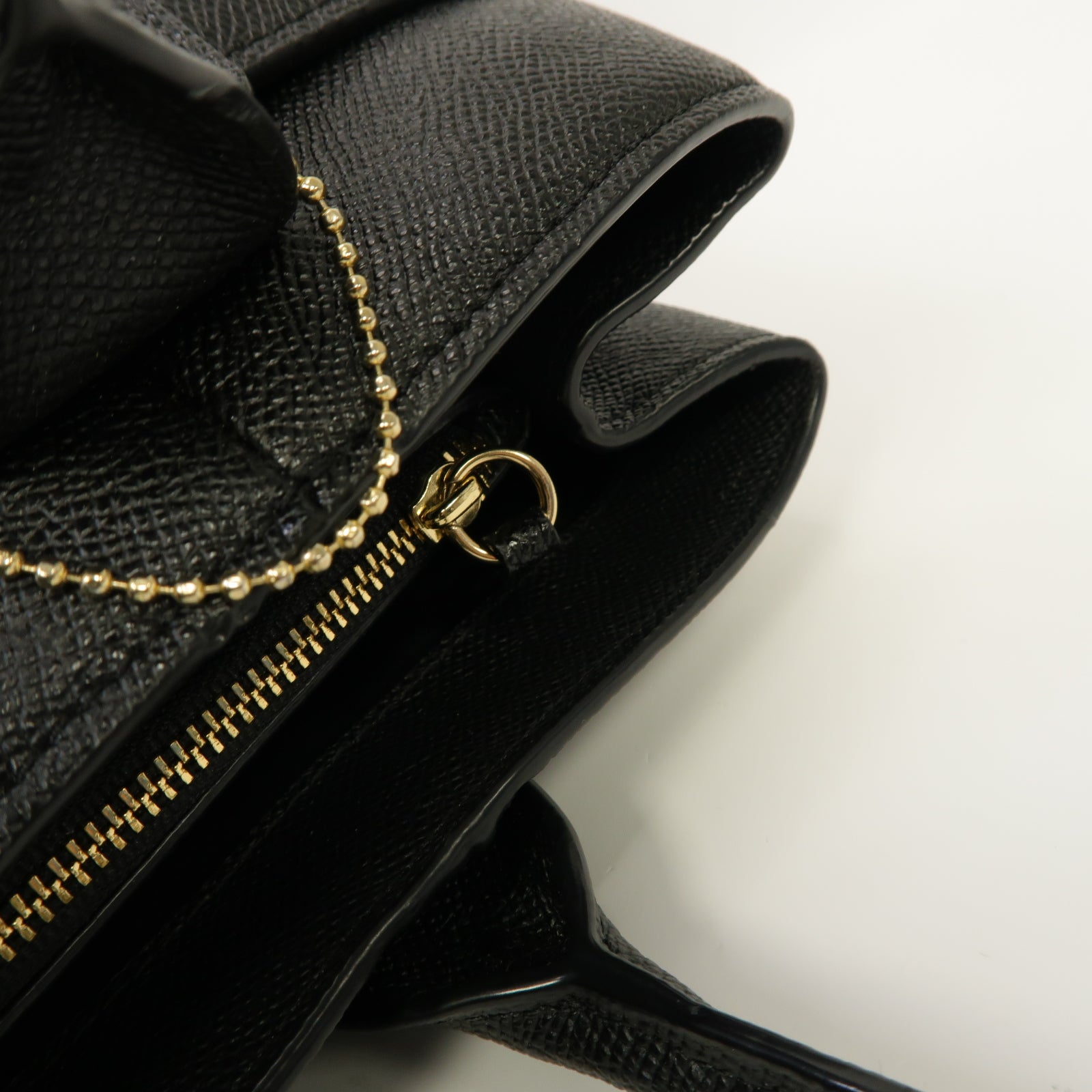 COACH 牛皮皮革Tote Bag金扣手挽袋黒色