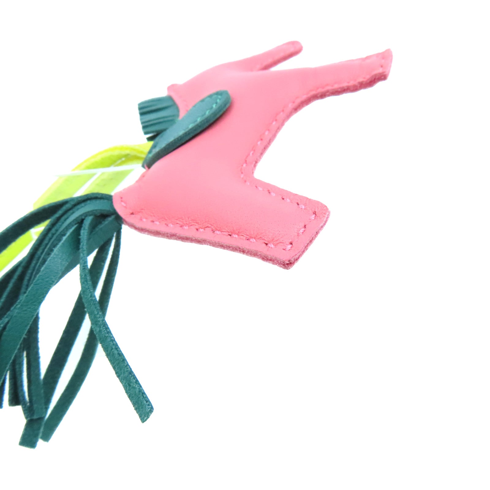 HERMES Swift皮革Rodeo PM Charm挂饰8W/Lime/Green/粉红色/绿色/黄色
