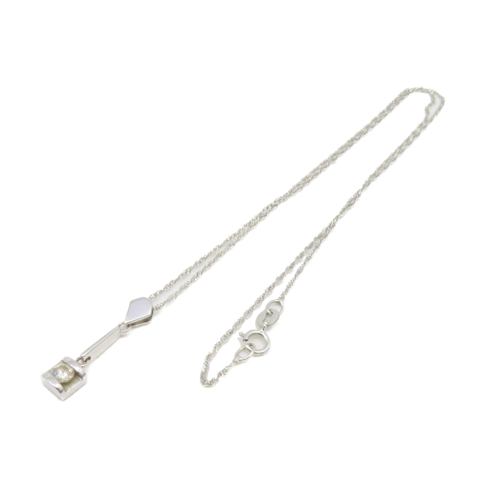 JEWELRY 18K白金/0.13ct钻石Diamond Necklace项链