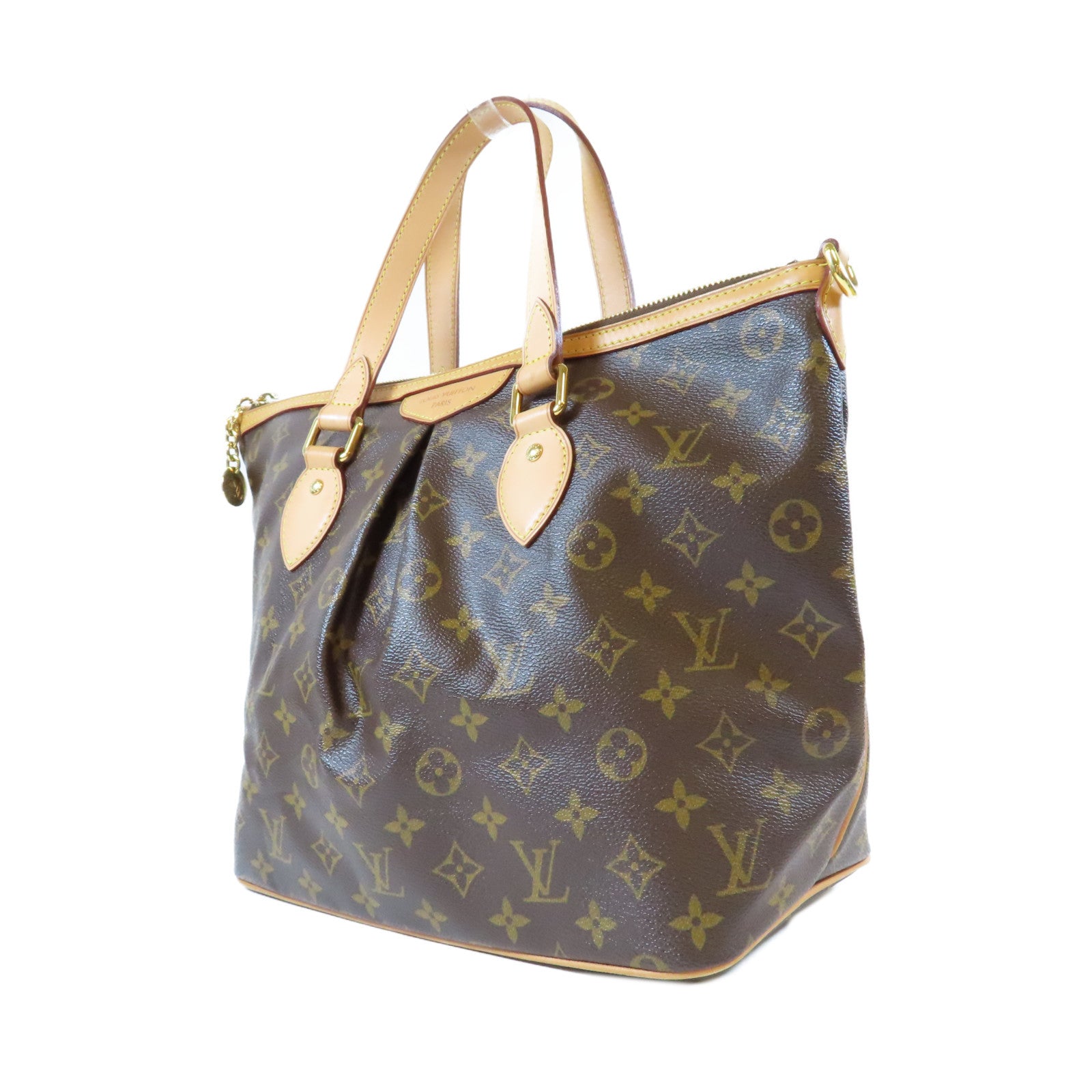 LOUIS VUITTON Monogram Palermo PM金扣手挽肩背兩用袋啡色