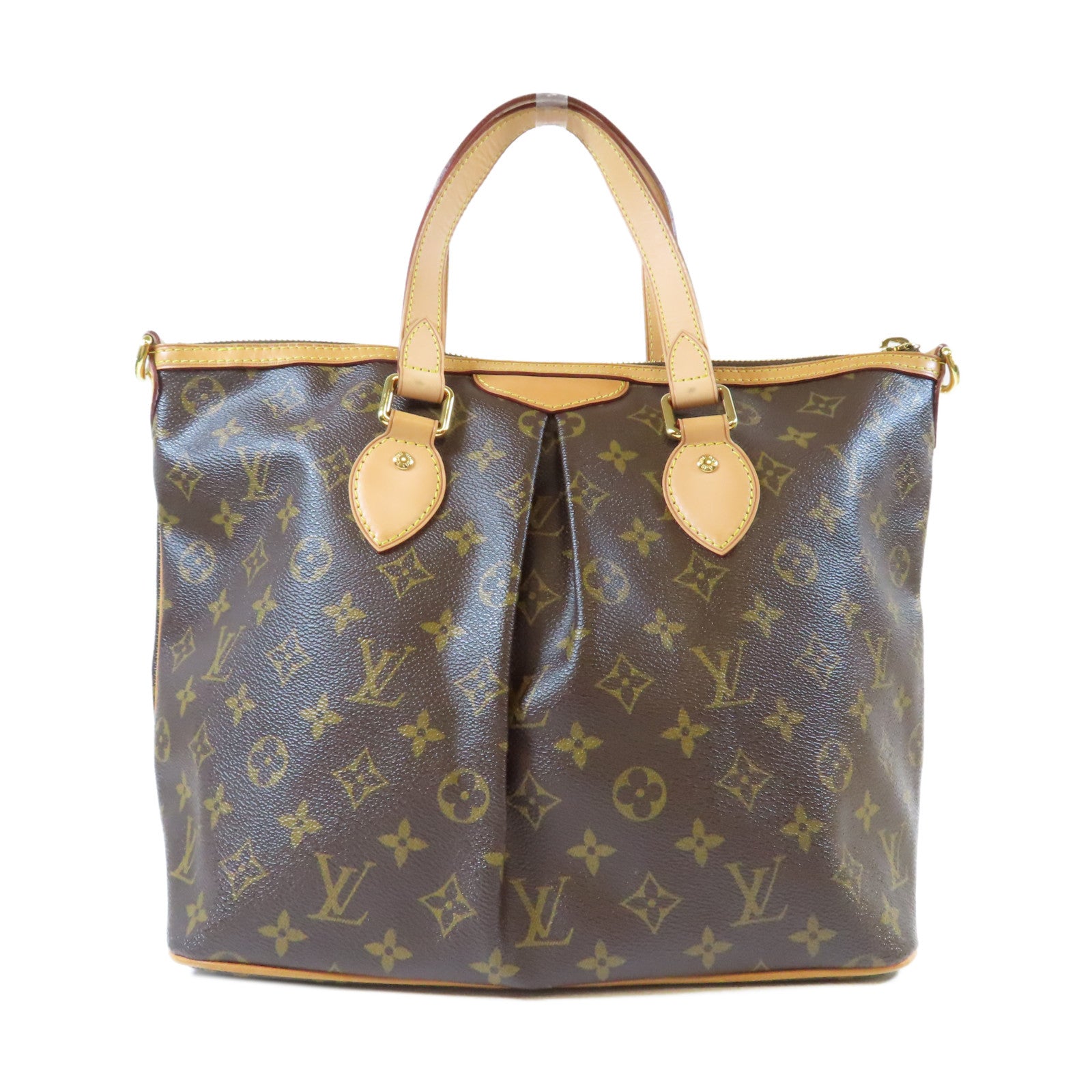 LOUIS VUITTON Monogram Palermo PM金扣手挽肩背兩用袋啡色