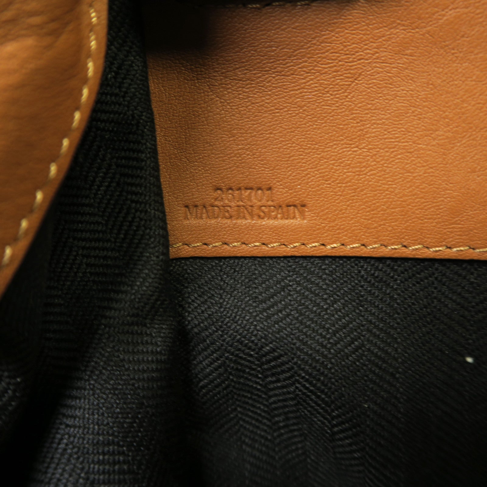 LOEWE 牛仔布Hammock Small金扣手挽肩背兩用袋藍色/啡色