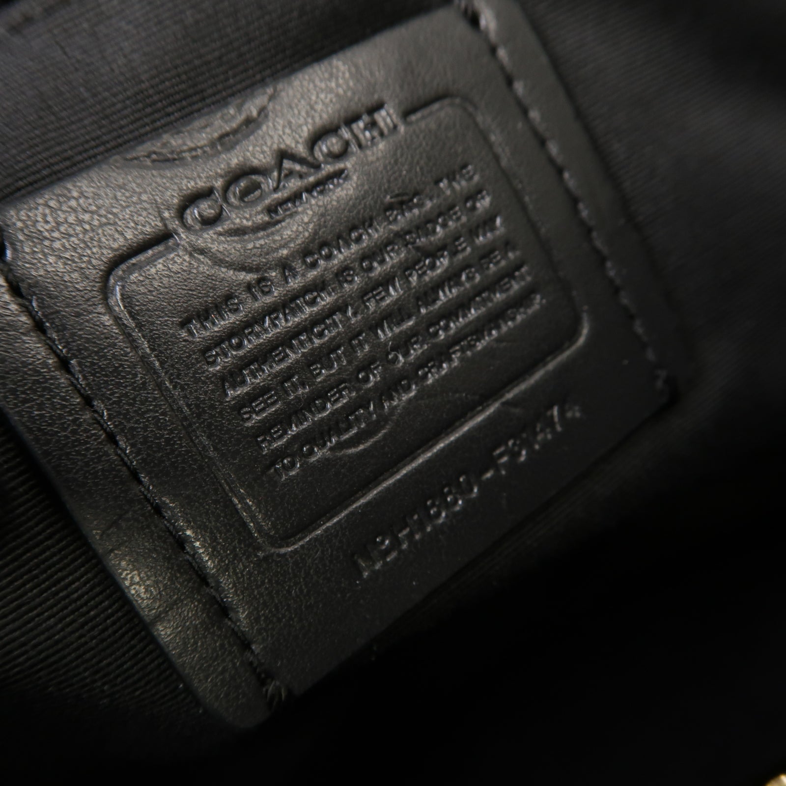 COACH 牛皮皮革Tote Bag金扣手挽袋黒色