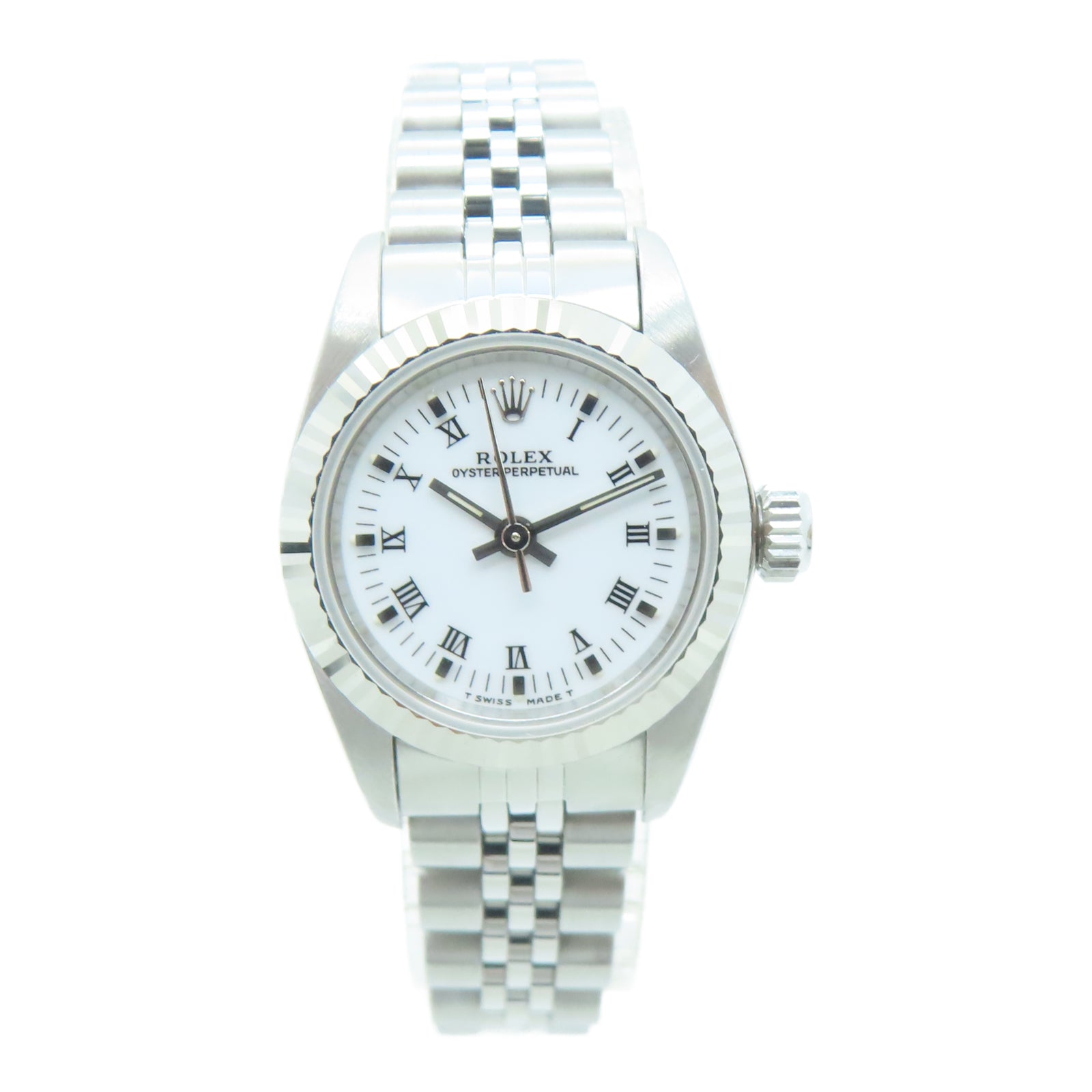 ROLEX Datejust 18K White Gold/Stainless Steel Watch Automatic Movement White