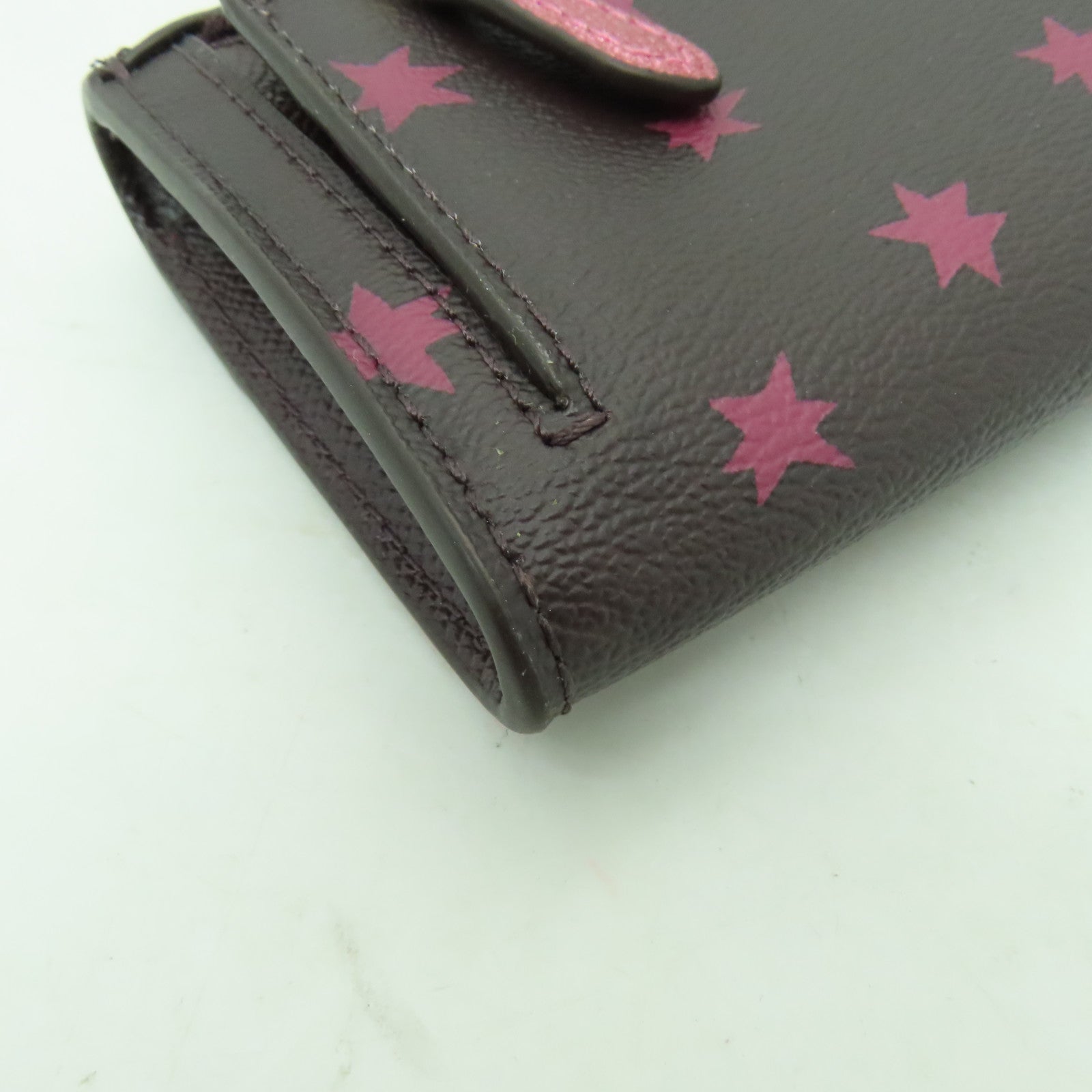 COACH 塗層帆布Long Wallet金扣長錢包紫色