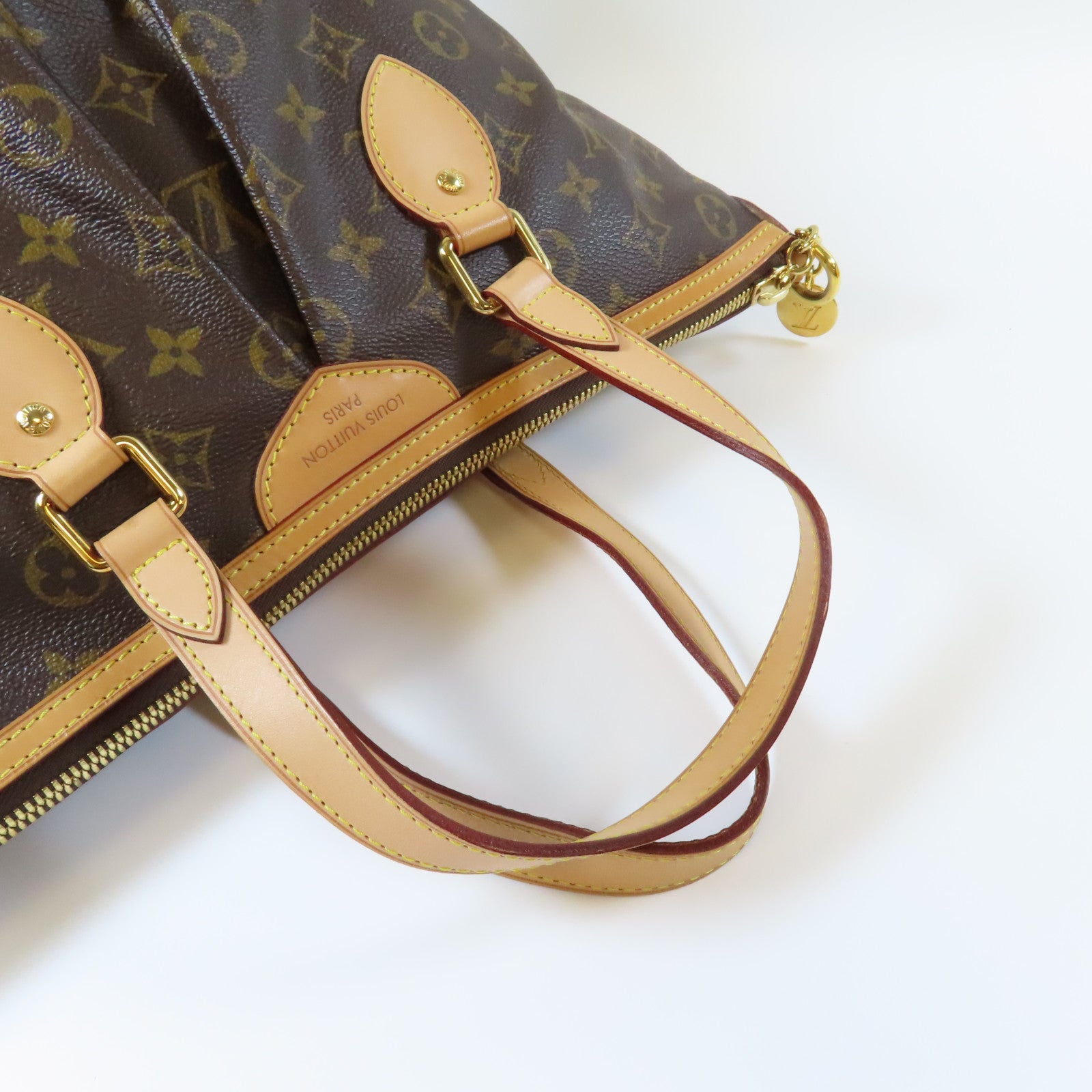 LOUIS VUITTON Monogram Palermo PM金扣手挽肩背兩用袋啡色
