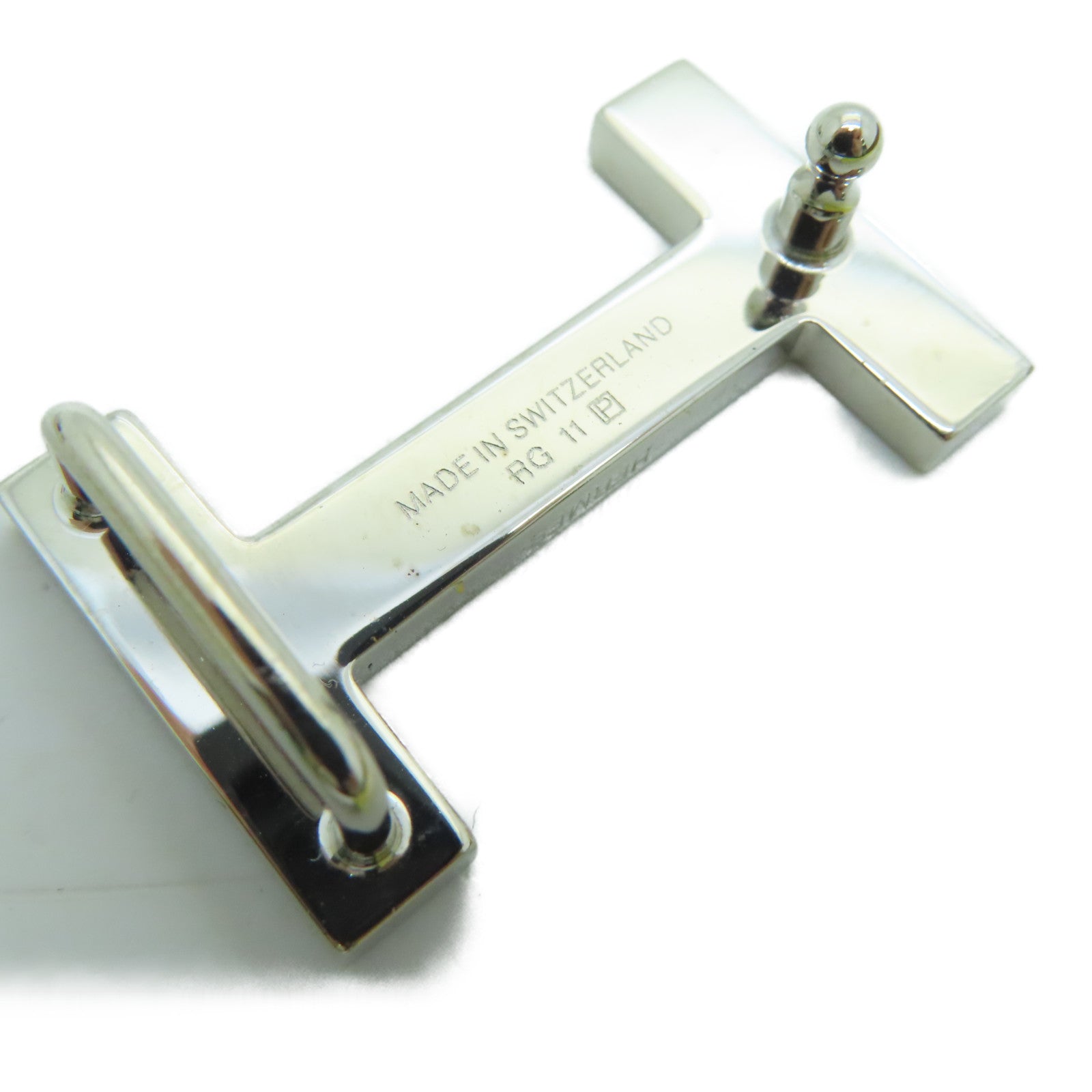 HERMES [Sharp Discount] Epsom Leather 85cm Silver Buckle Belt Silver Buckle Brown Yellow