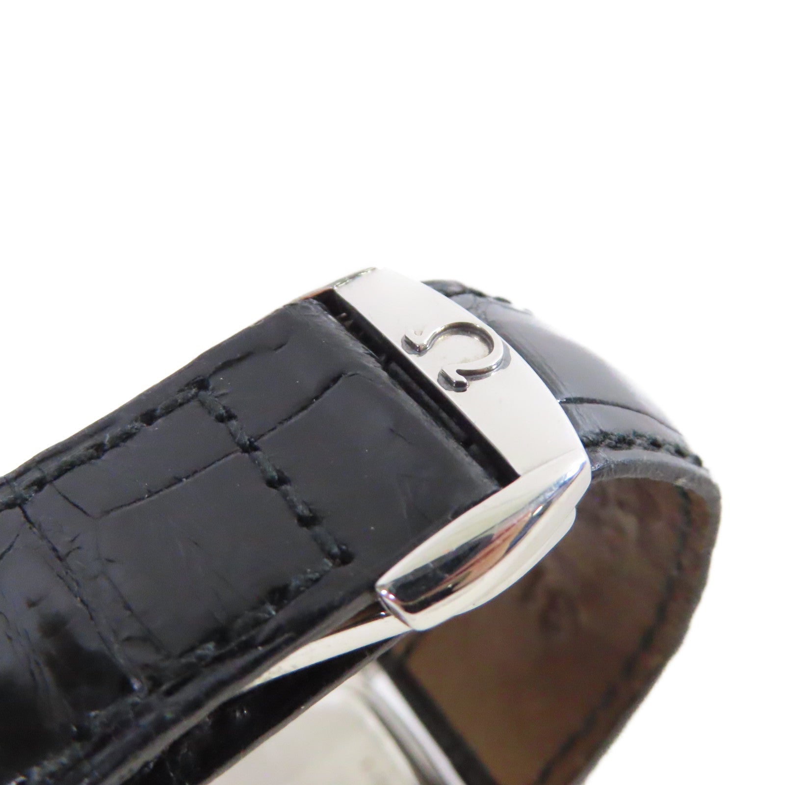 OMEGA Jump Hour Watch不鏽鋼/鱷魚皮革帶自動機芯手錶粉紅色/黑色