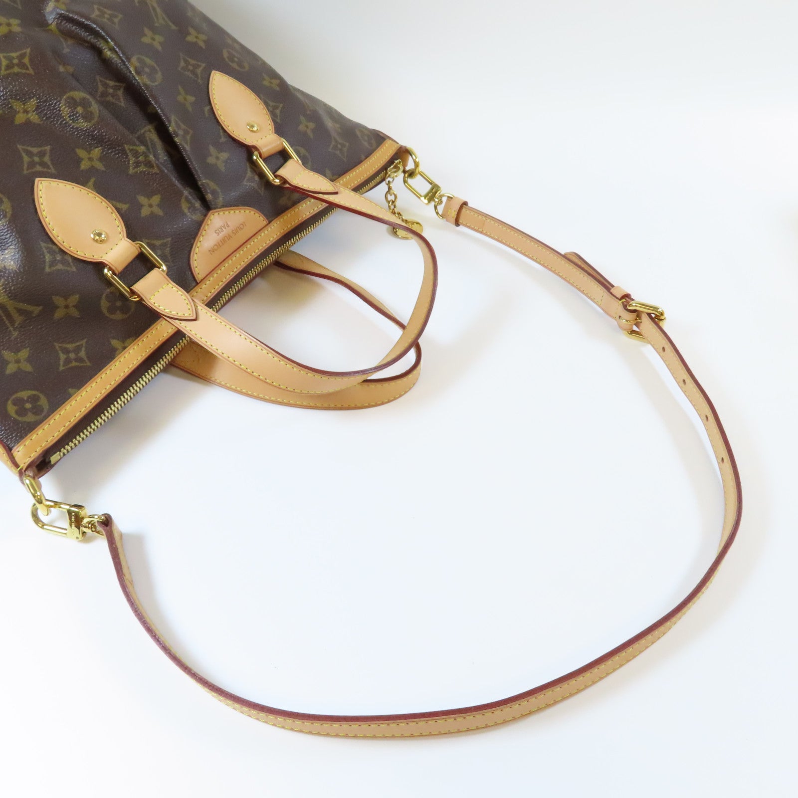 LOUIS VUITTON Monogram Palermo PM金扣手挽肩背兩用袋啡色