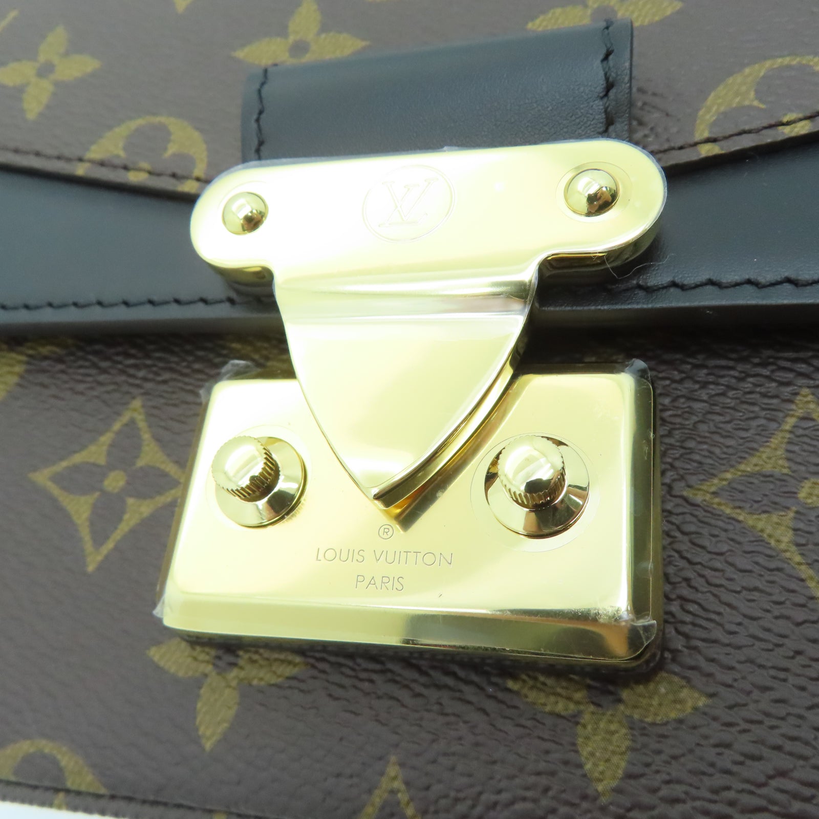 LOUIS VUITTON Monogram Marceau金扣肩背袋棕色