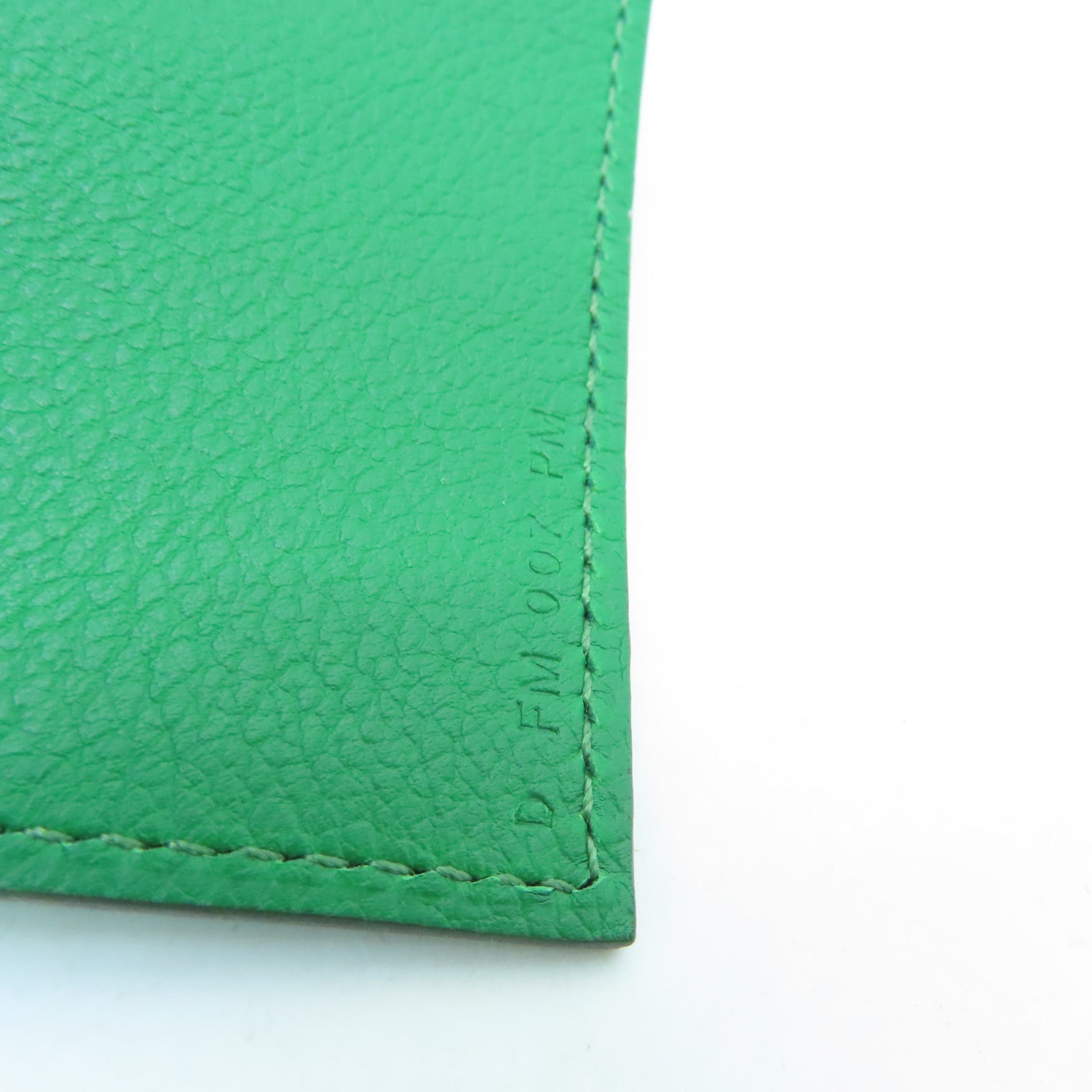 HERMES Evercolor Leather Bridado Backpack Silver Buckle Backpack Green