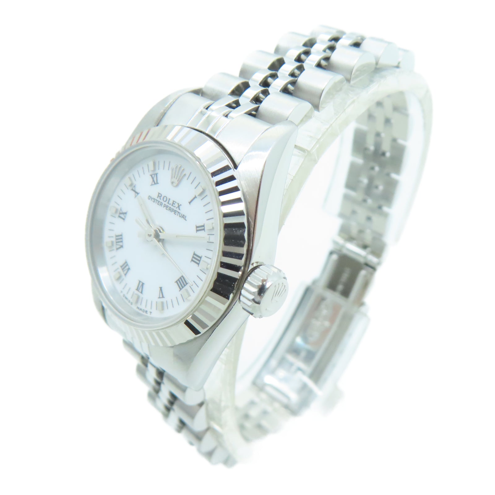 ROLEX Datejust 18K White Gold/Stainless Steel Watch Automatic Movement White