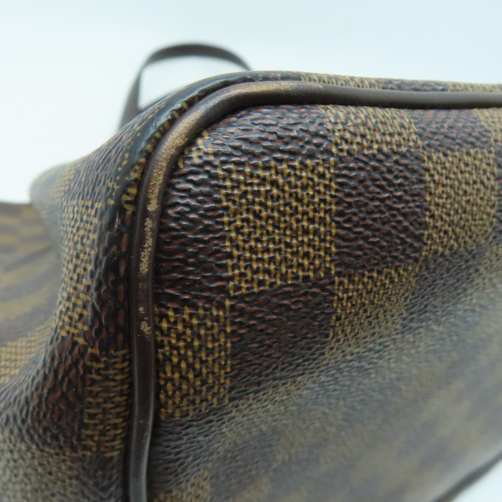 LOUIS VUITTON Damier Westminster GM gold buckle shoulder bag brown