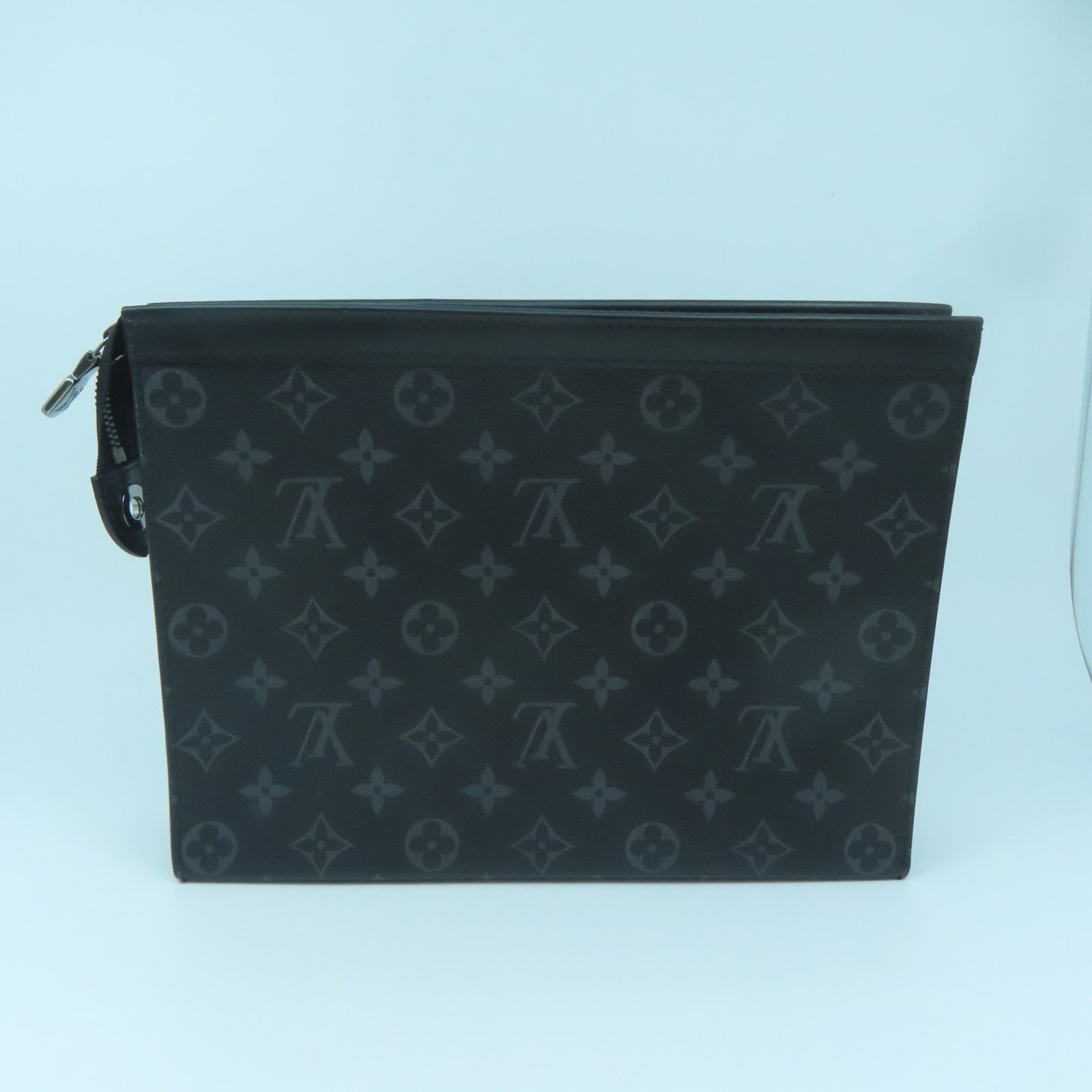 LOUIS VUITTON Monogram Eclipse Pochette Voyage手拿包黑色