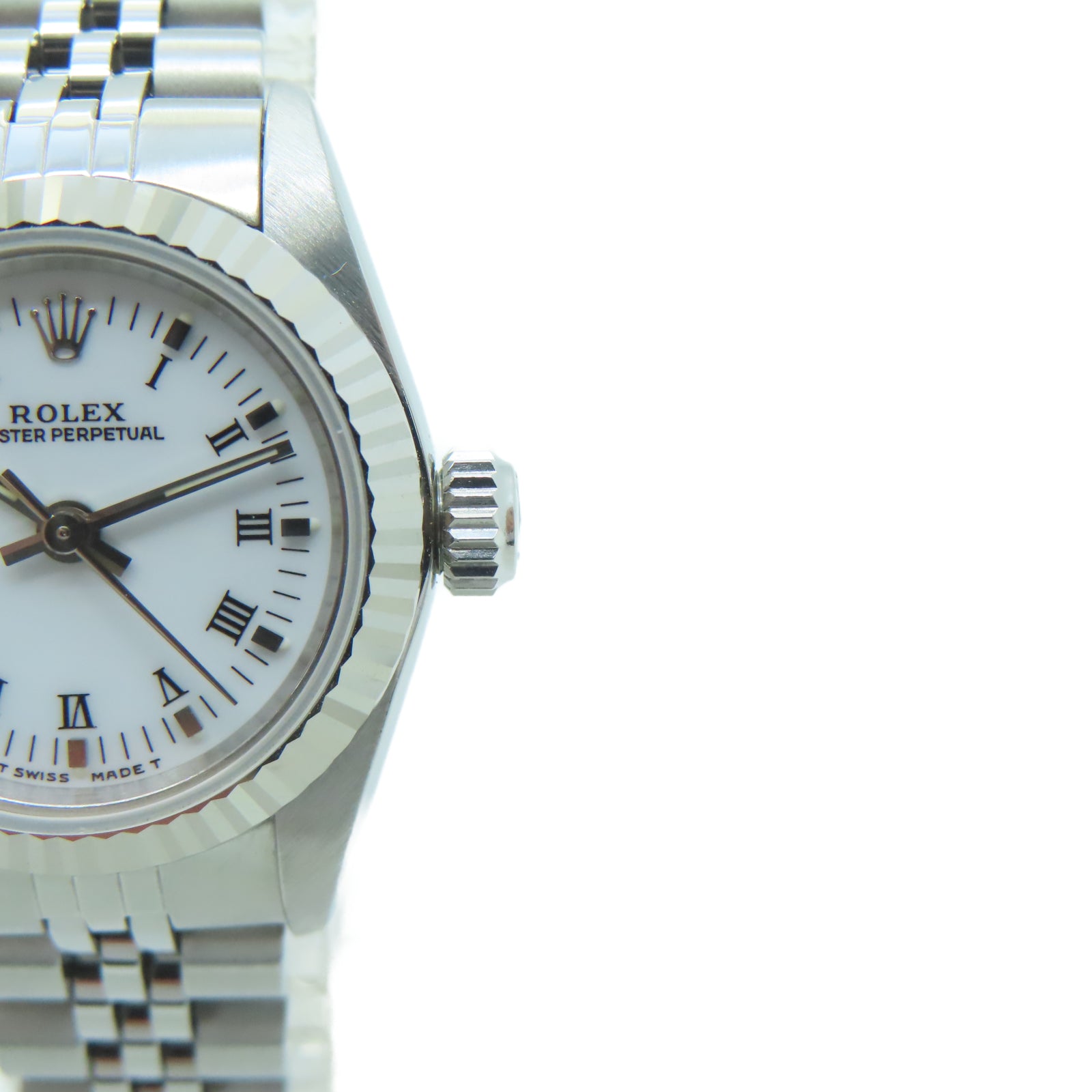 ROLEX Datejust 18K White Gold/Stainless Steel Watch Automatic Movement White