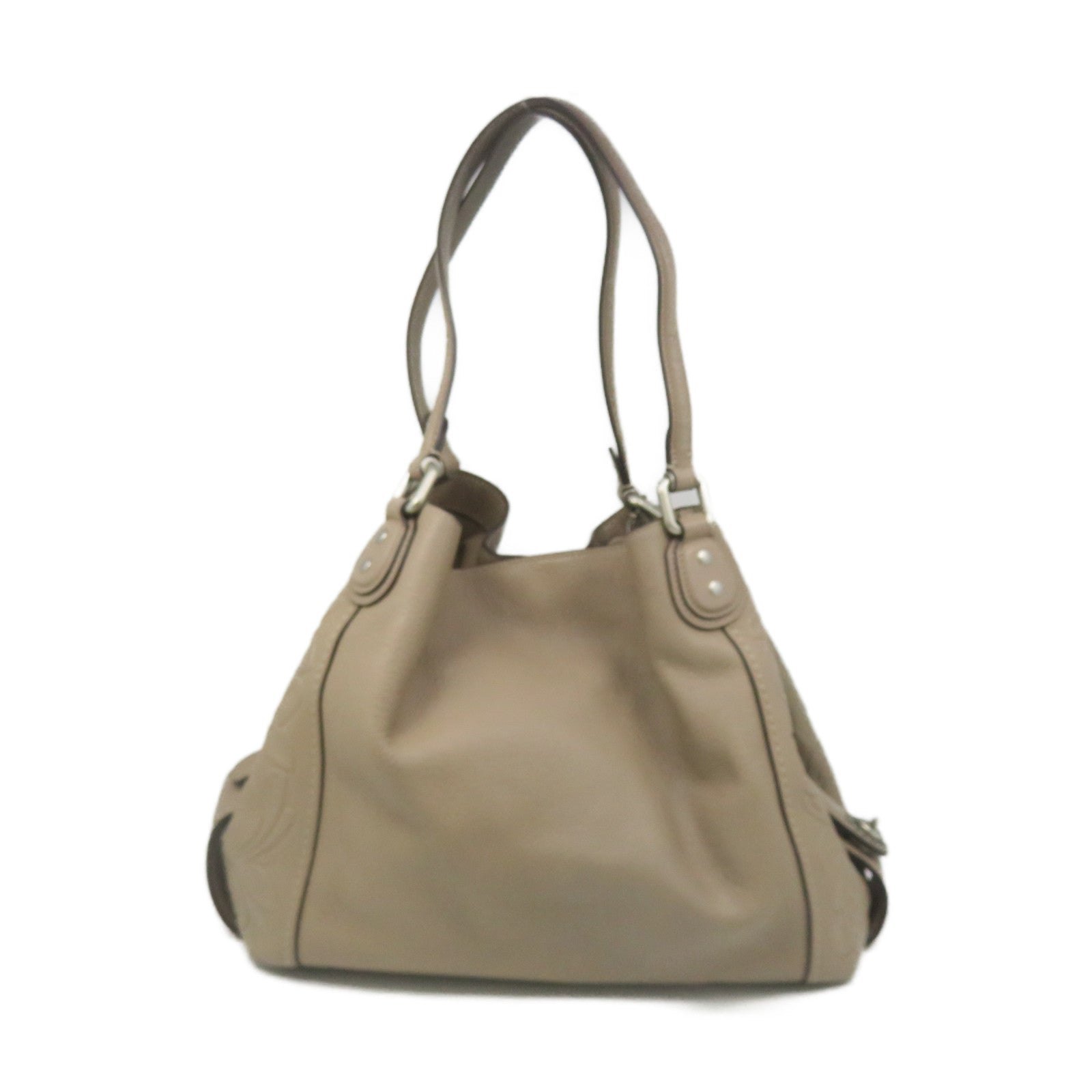 COACH 牛皮皮革Shoulder Bag肩背袋灰色