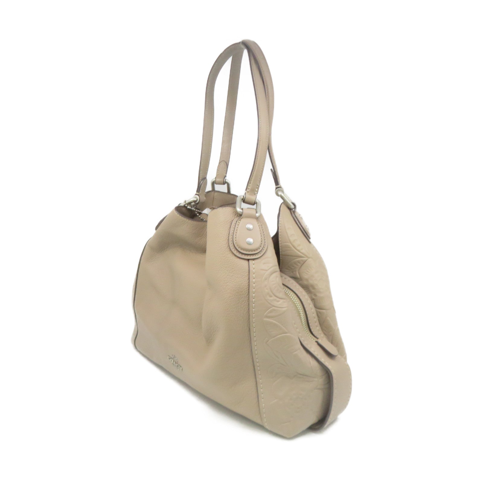 COACH 牛皮皮革Shoulder Bag肩背袋灰色