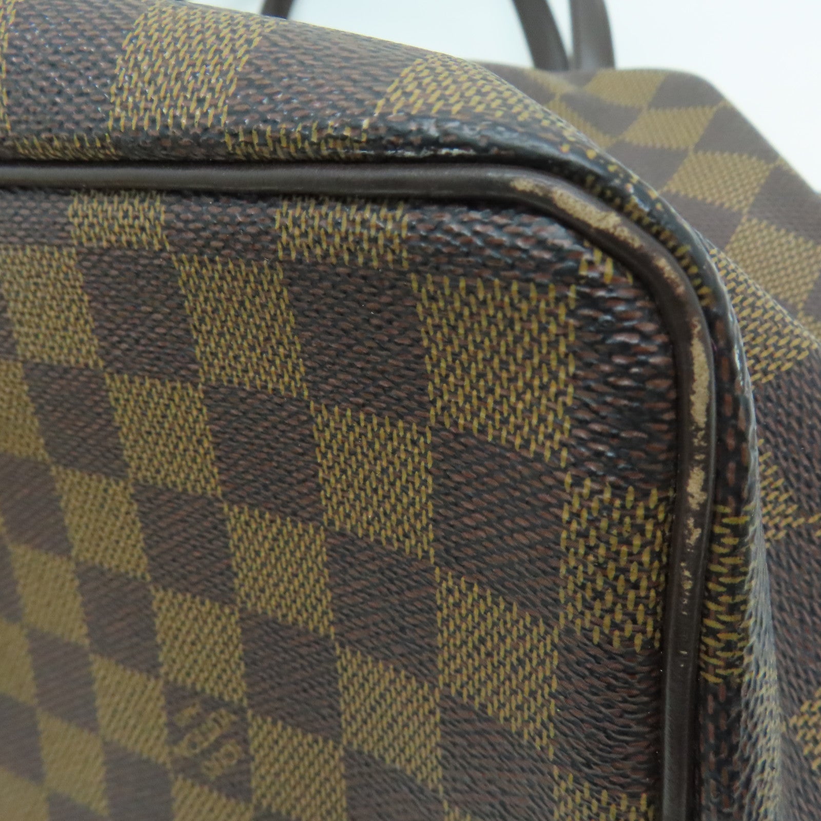 LOUIS VUITTON Damier Westminster GM gold buckle shoulder bag brown