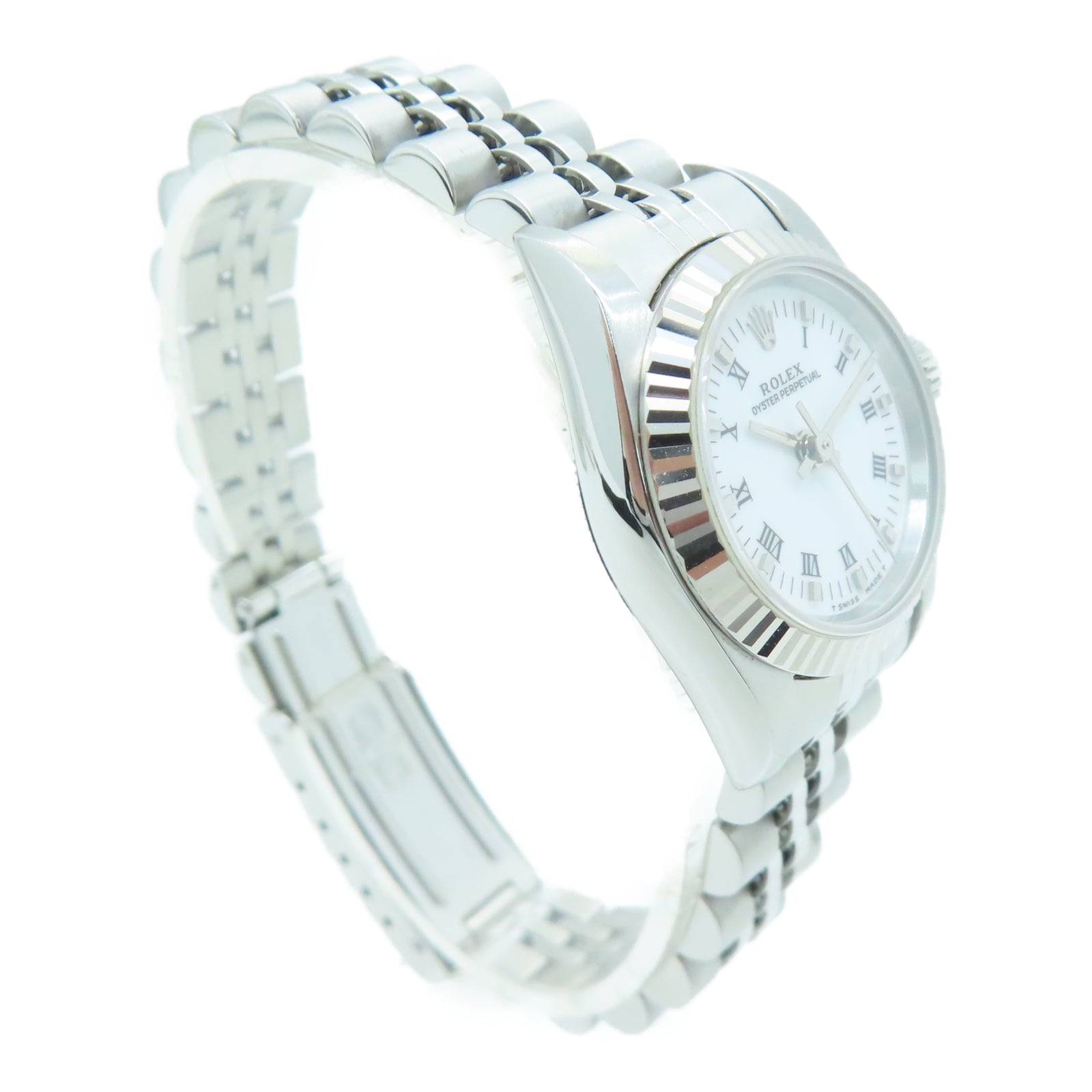 ROLEX Datejust 18K White Gold/Stainless Steel Watch Automatic Movement White