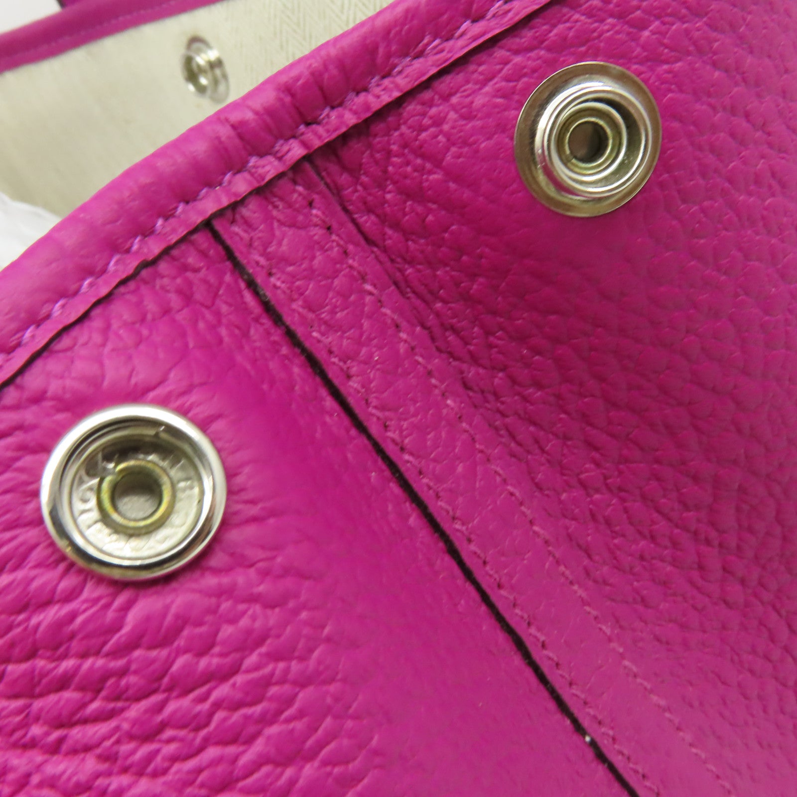 HERMES Country皮革Garden Party TPM Medium Tote Bag銀扣手挽袋L3 Rose Purple/玫瑰紫色