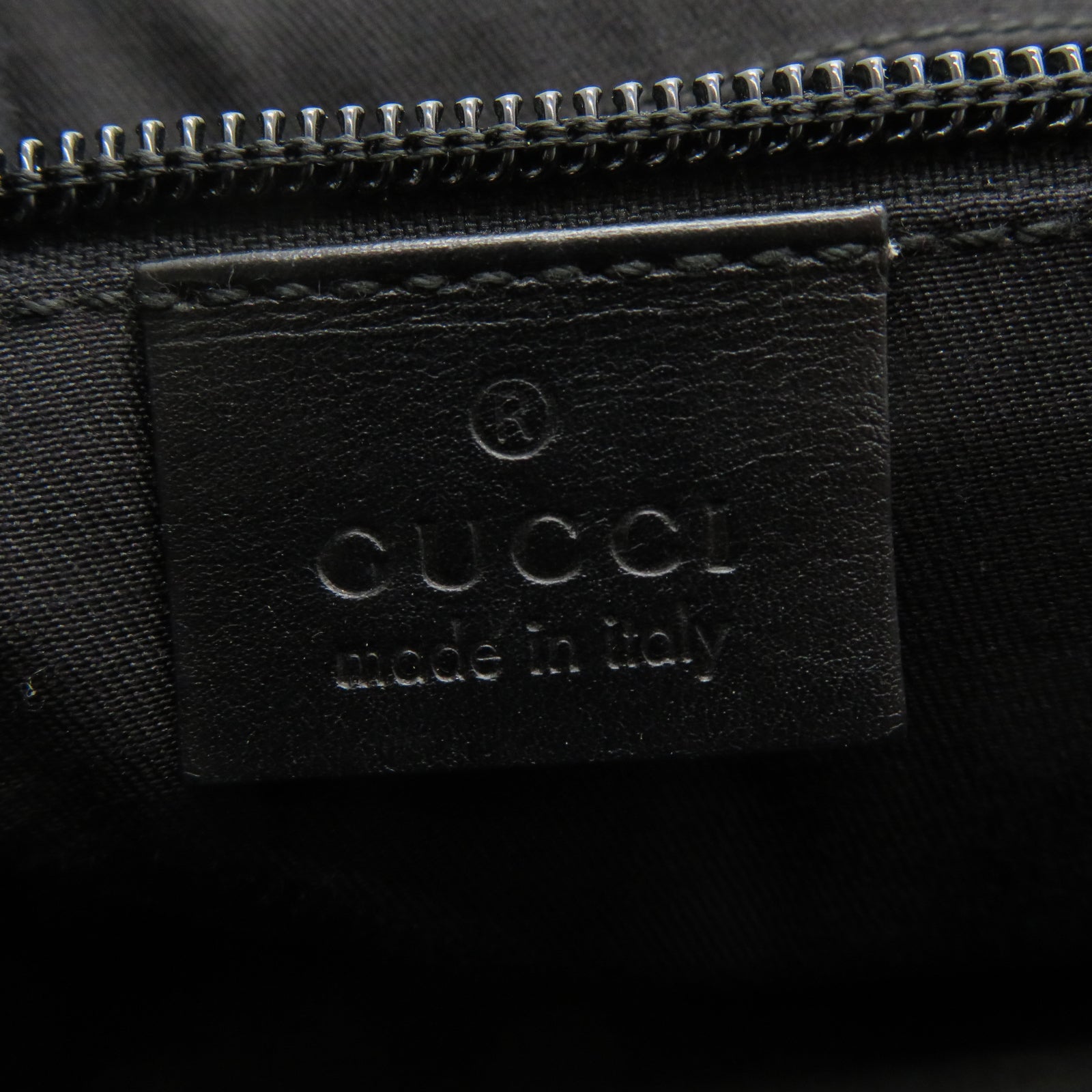 GUCCI 帆布Waist Bag銀扣腰包黑色