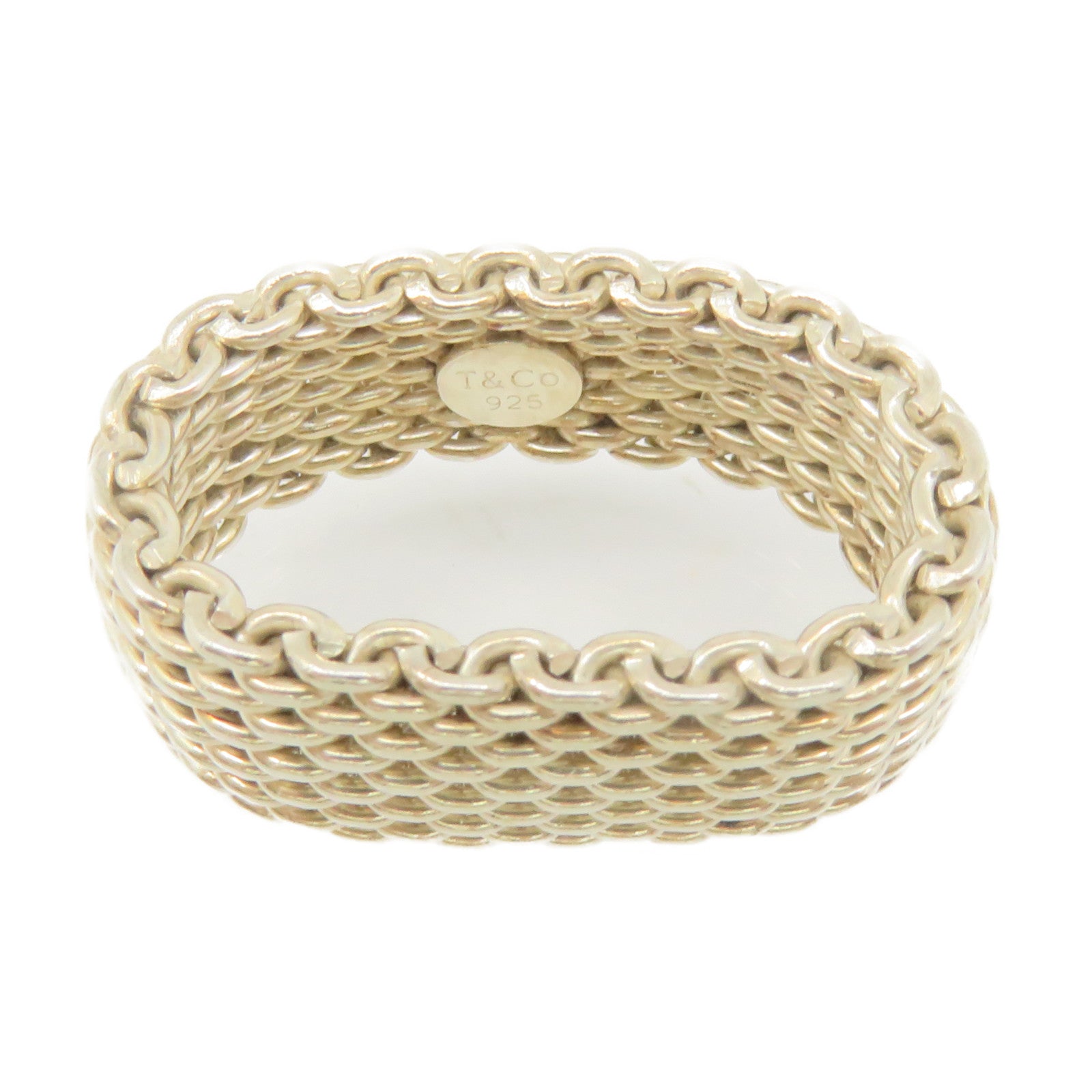 TIFFANY&amp;CO 925 Sterling Silver Ring Ring US#8