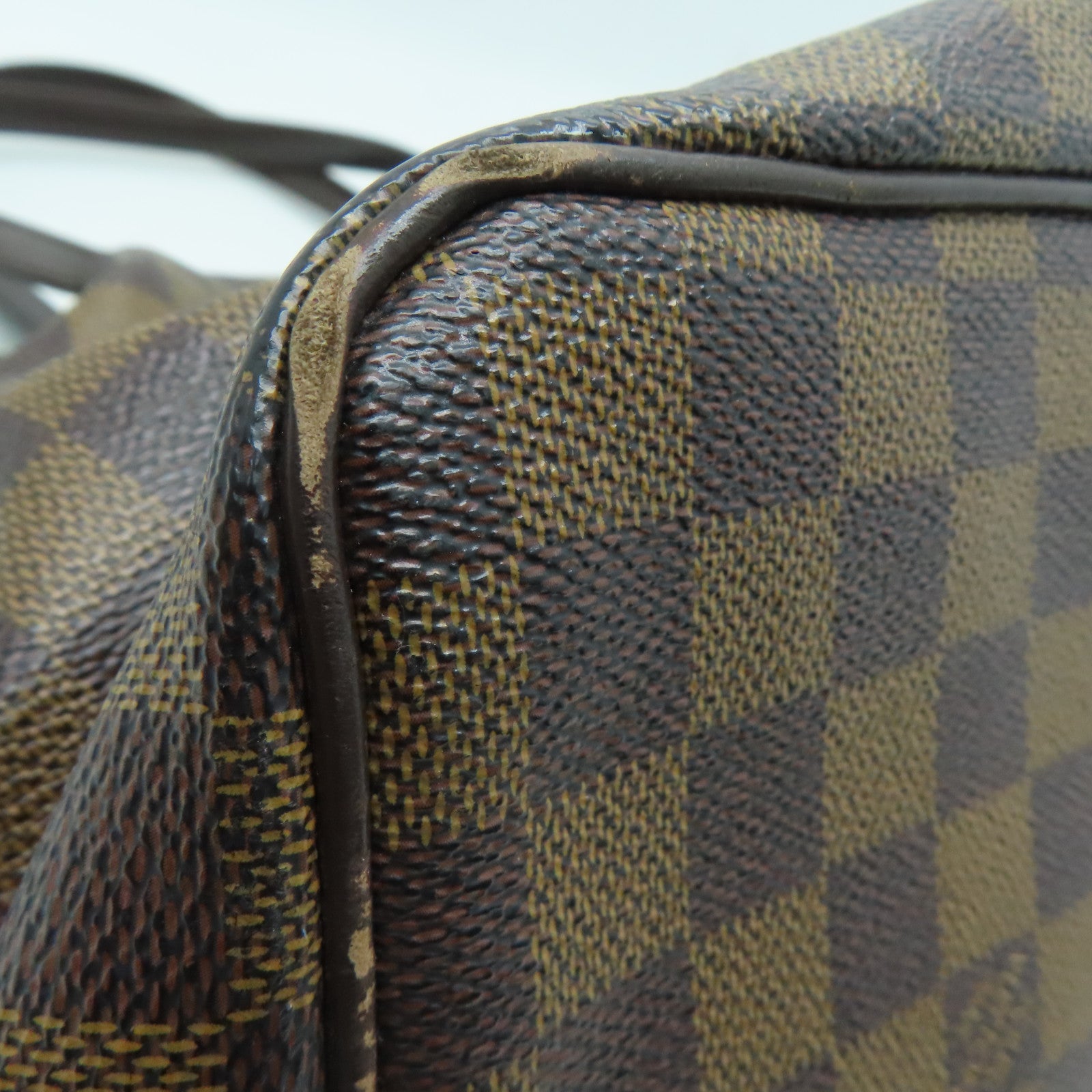 LOUIS VUITTON Damier Westminster GM gold buckle shoulder bag brown