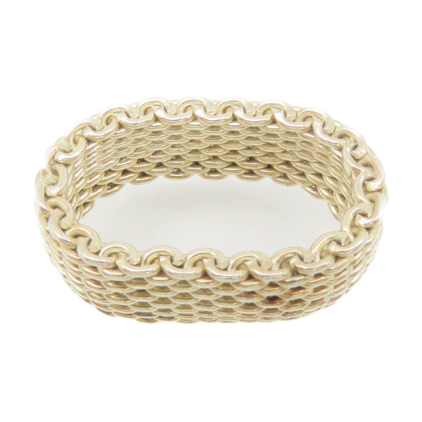 TIFFANY&amp;CO 925 Sterling Silver Ring Ring US#8