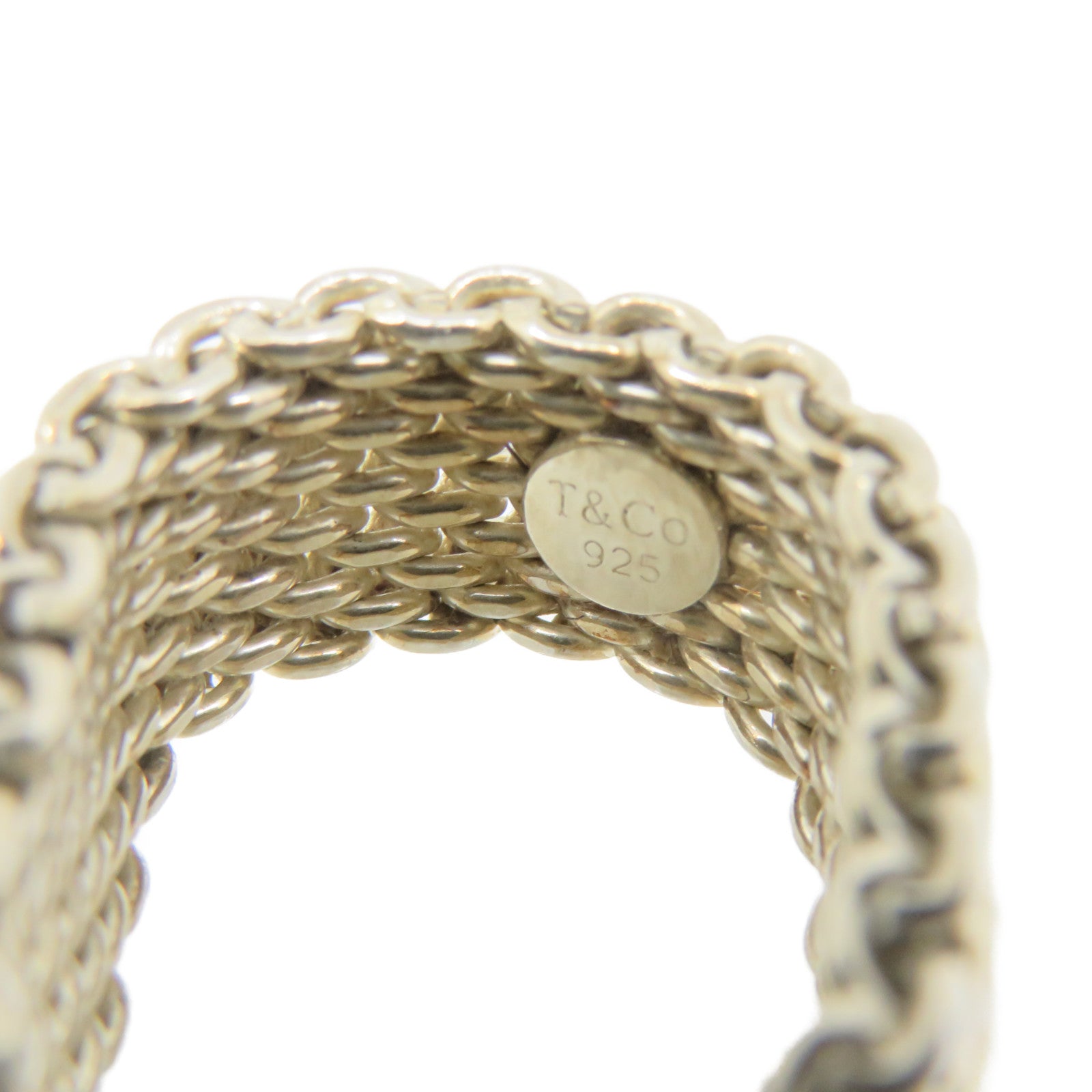TIFFANY&amp;CO 925 Sterling Silver Ring Ring US#8