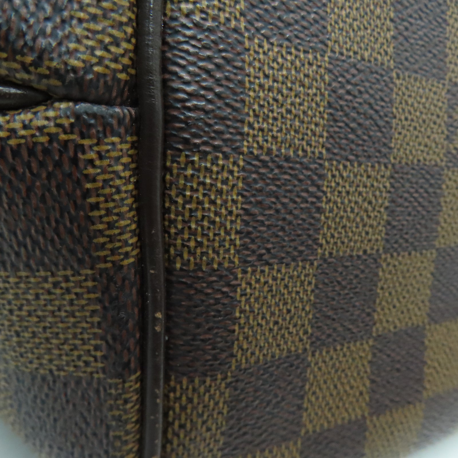 LOUIS VUITTON Damier Westminster GM gold buckle shoulder bag brown