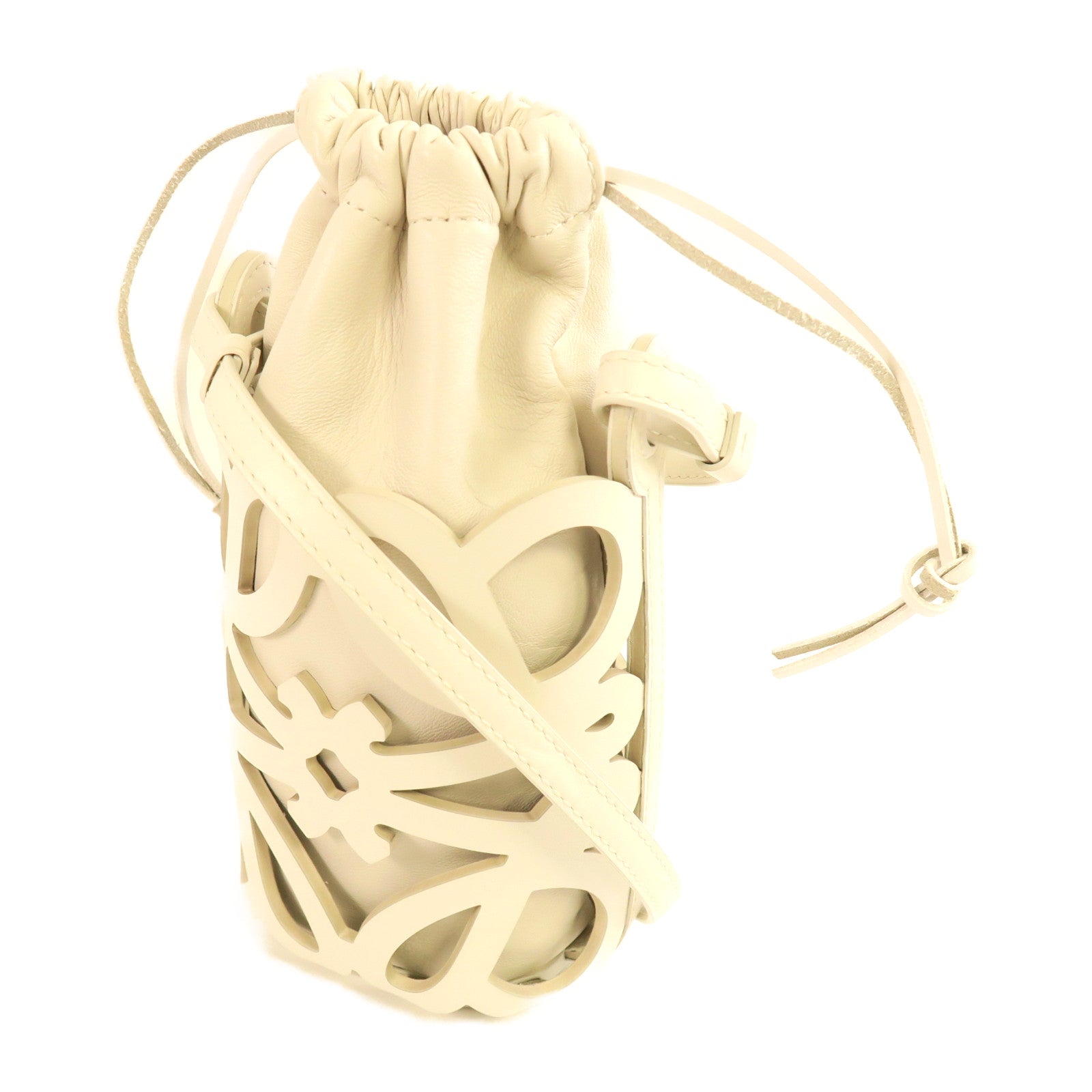LOEWE 牛皮皮革Shoulder Bag肩背袋白色