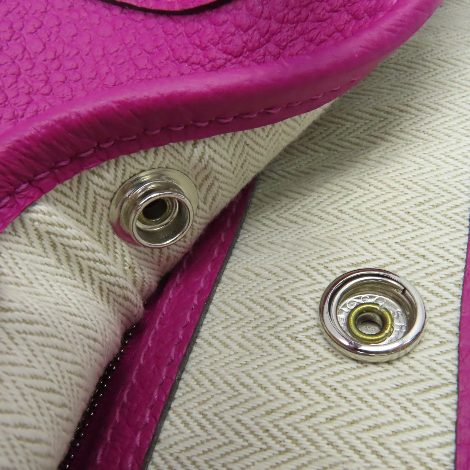 HERMES Country皮革Garden Party TPM Medium Tote Bag銀扣手挽袋L3 Rose Purple/玫瑰紫色