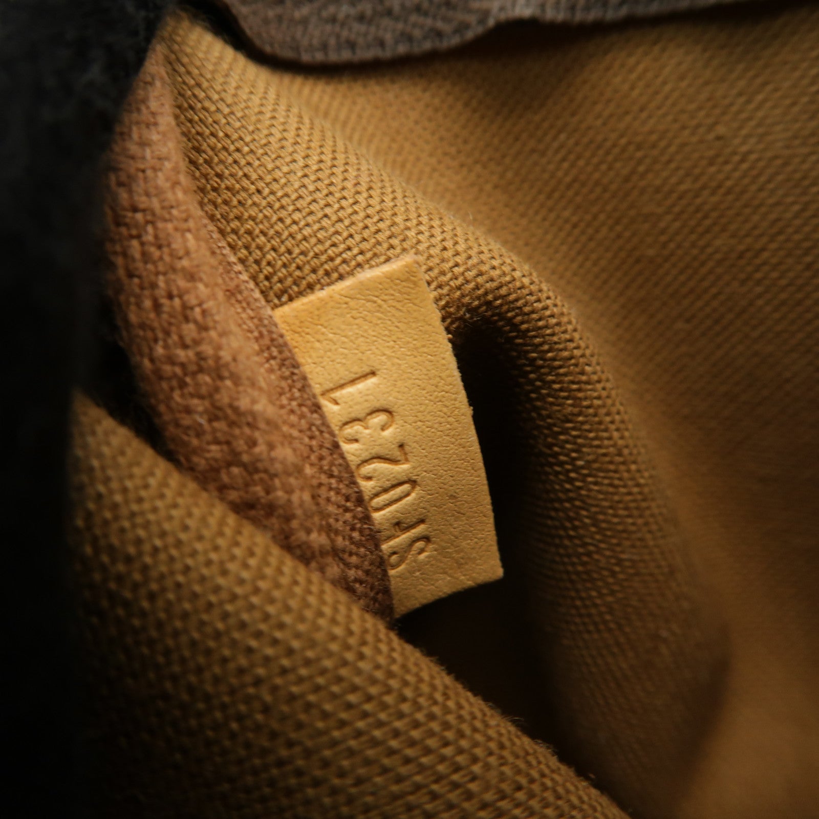 LOUIS VUITTON Monogram Mini Pochette金扣手挽袋棕色