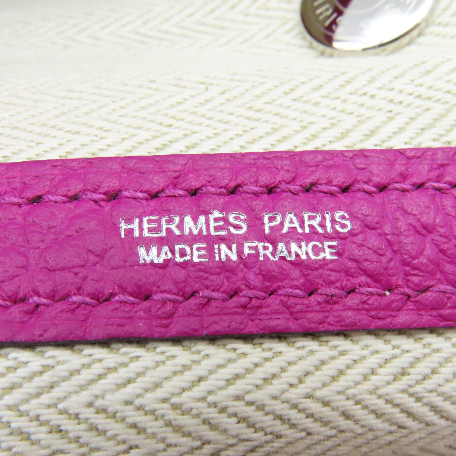 HERMES Country皮革Garden Party TPM Medium Tote Bag銀扣手挽袋L3 Rose Purple/玫瑰紫色