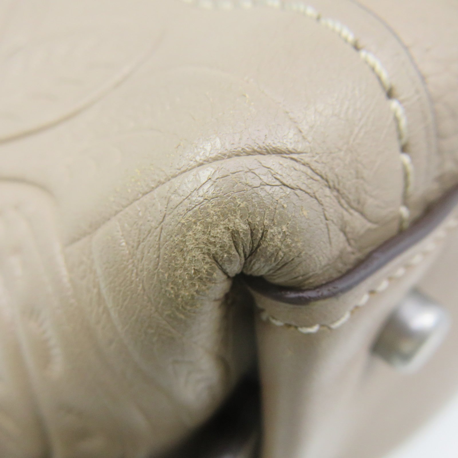 COACH 牛皮皮革Shoulder Bag肩背袋灰色