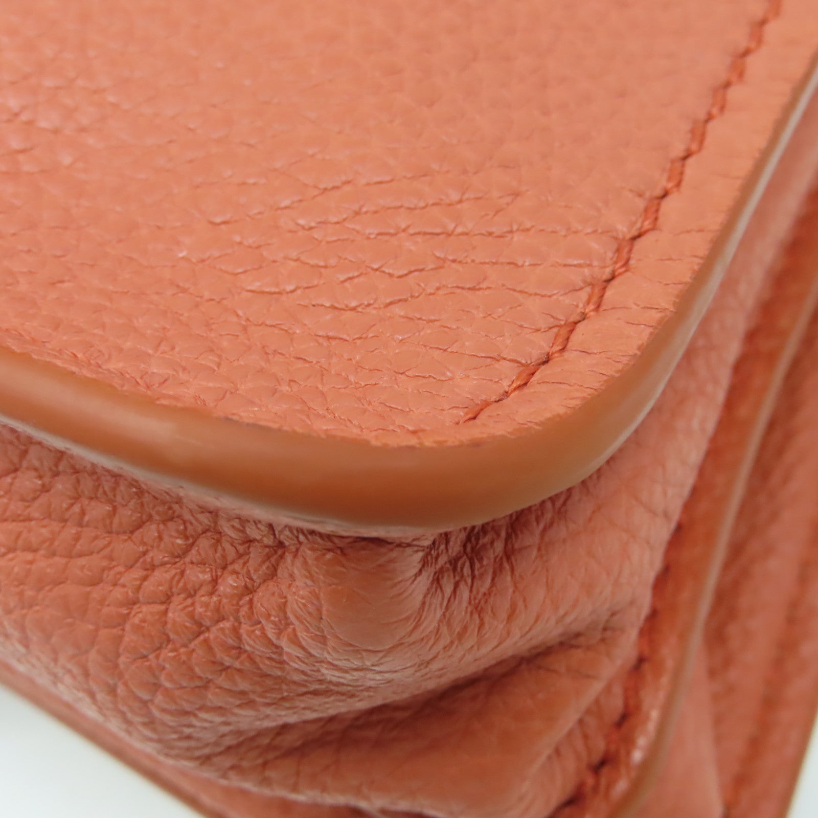 Chloe 牛皮皮革2Way Shoulder Bag手挽肩背兩用袋橙啡色
