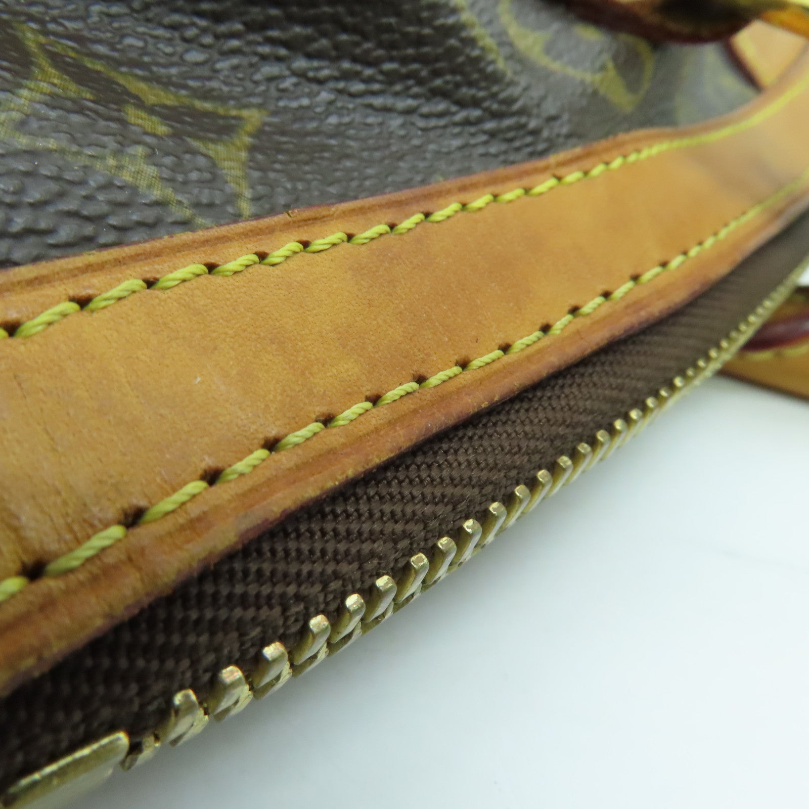 LOUIS VUITTON Monogram Tivoli PM Handle Bag Gold Buckle Brown