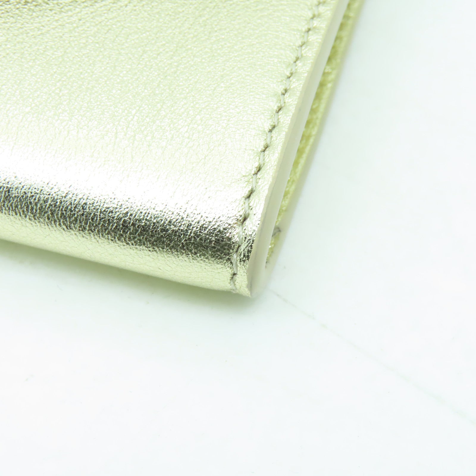 SAINT LAURENT 牛皮皮革Wallet金扣錢包金色