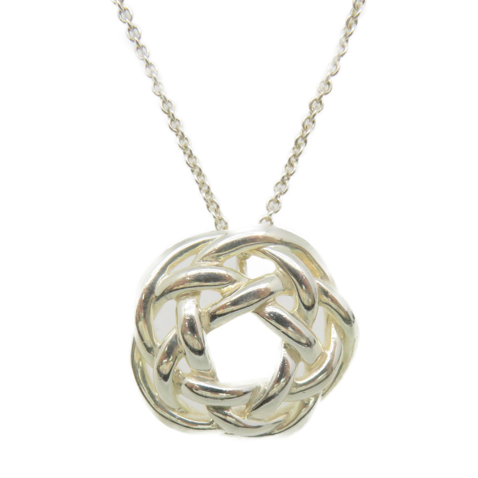 TIFFANY&amp;CO 925 Sterling Silver Knot Necklace Necklace