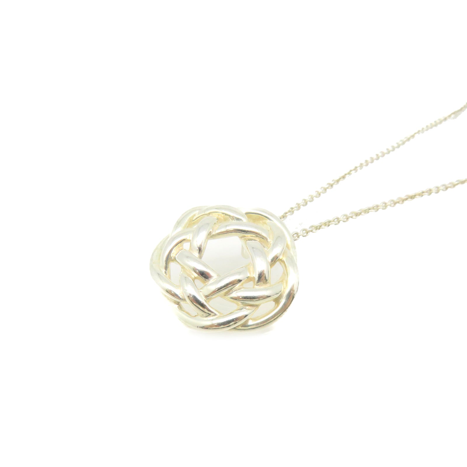 TIFFANY&amp;CO 925 Sterling Silver Knot Necklace Necklace