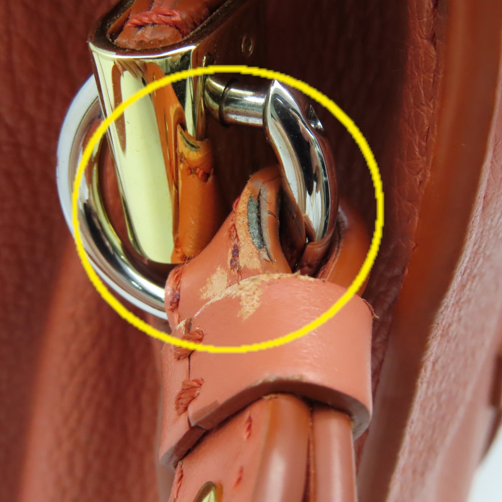 Chloe 牛皮皮革2Way Shoulder Bag手挽肩背兩用袋橙啡色
