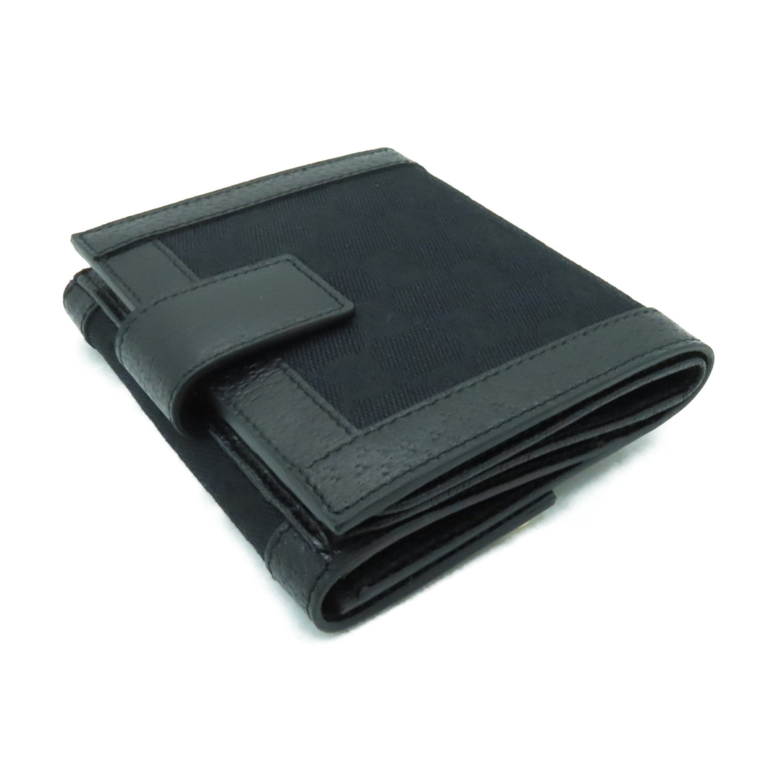 GUCCI 帆布Wallet金扣錢包黑色