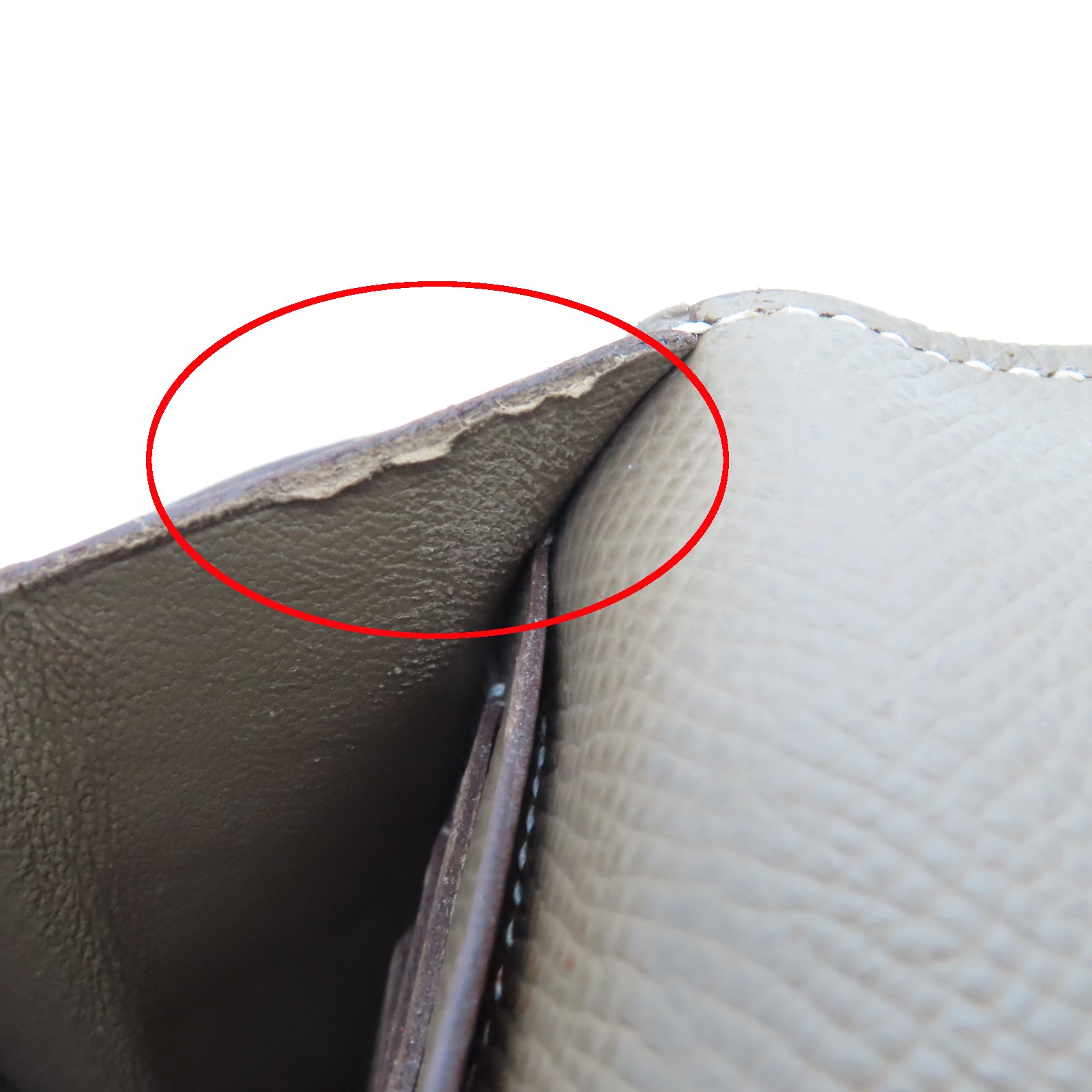 HERMES Epsom皮革Kelly Long Wallet銀扣長錢包灰色